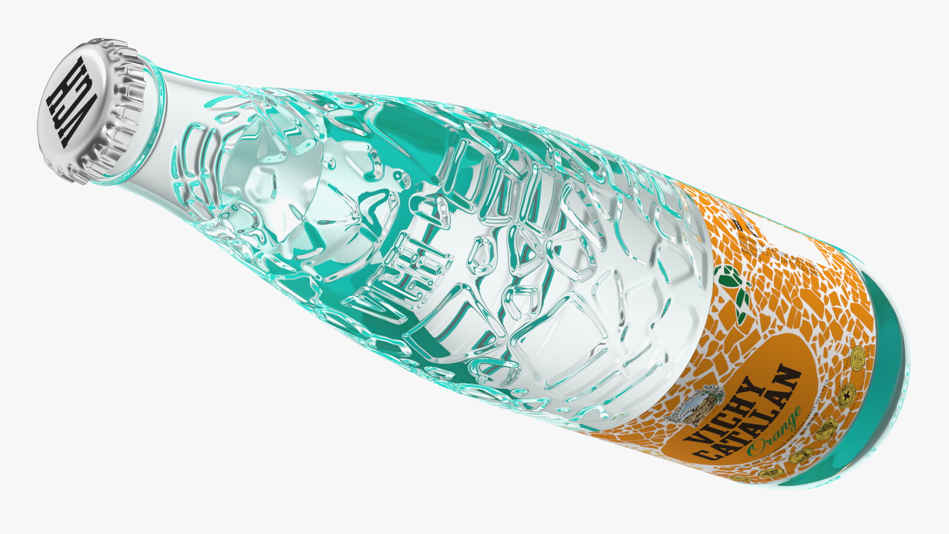 3D Bottle of Vichy Catalan Water Orange
