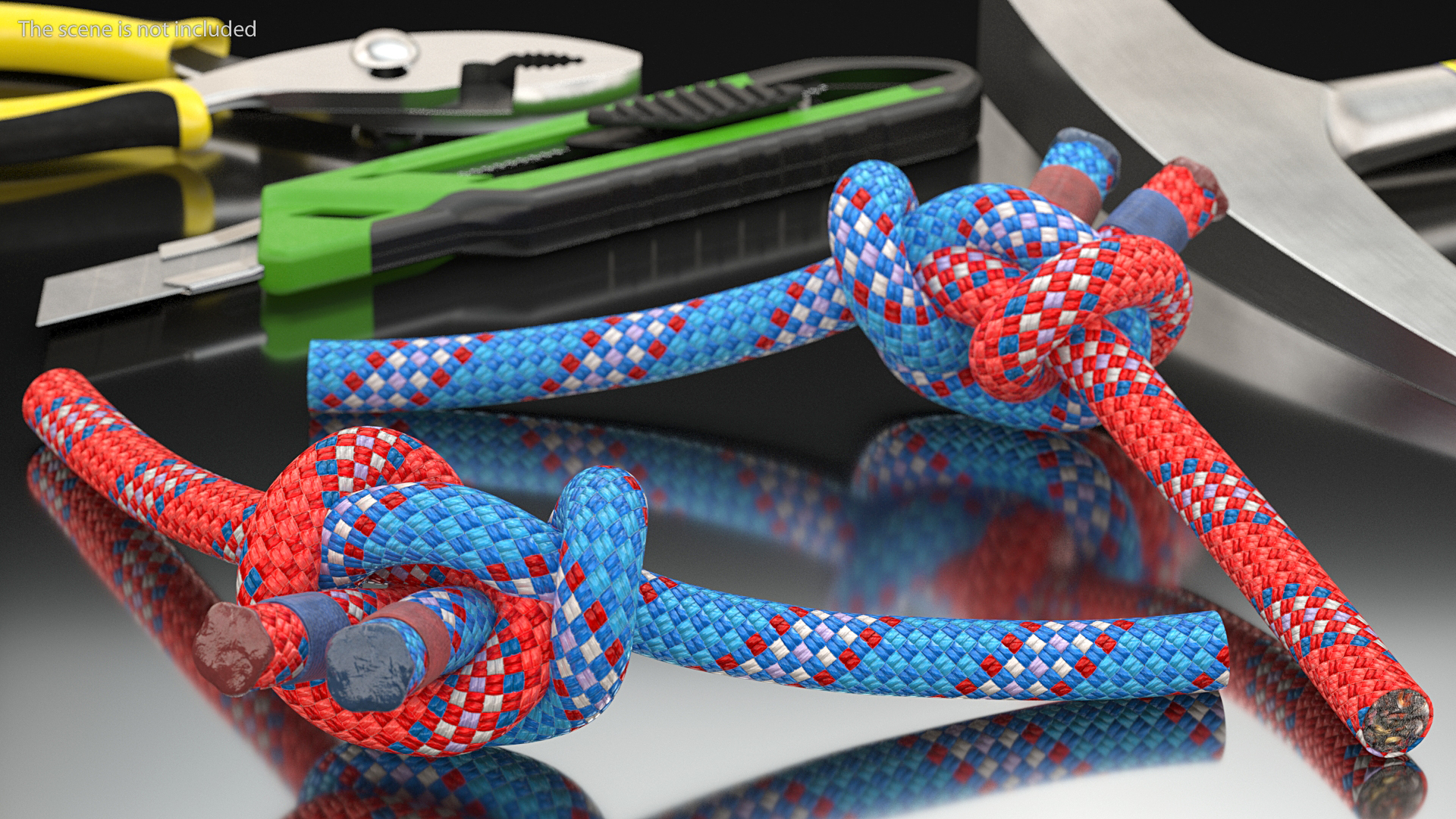 Alpine Butterfly Bend Knot Colored 3D model