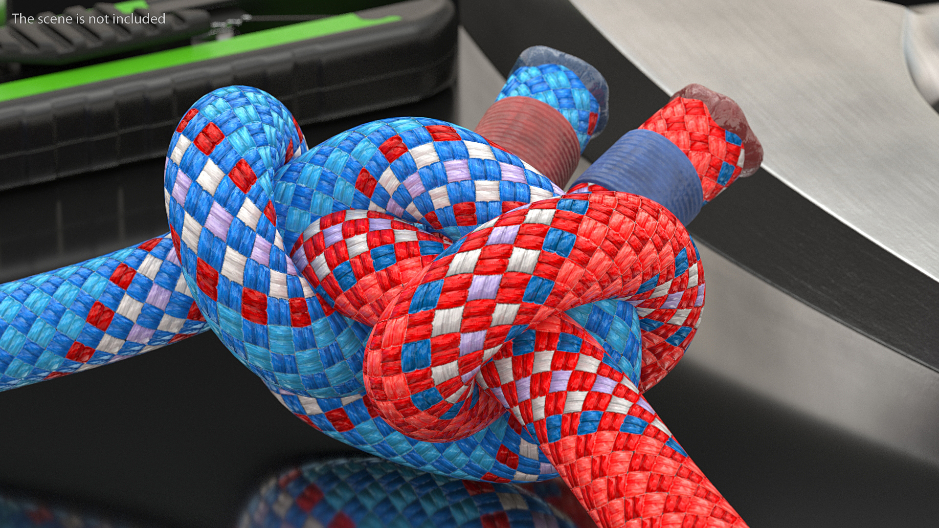 Alpine Butterfly Bend Knot Colored 3D model
