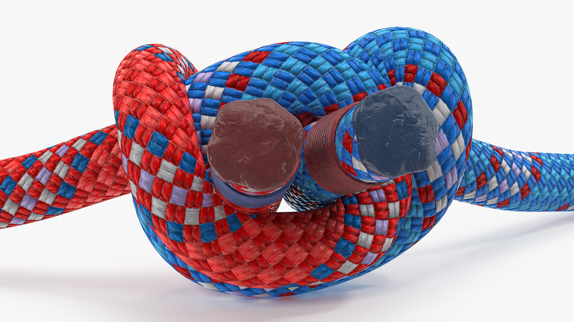 Alpine Butterfly Bend Knot Colored 3D model