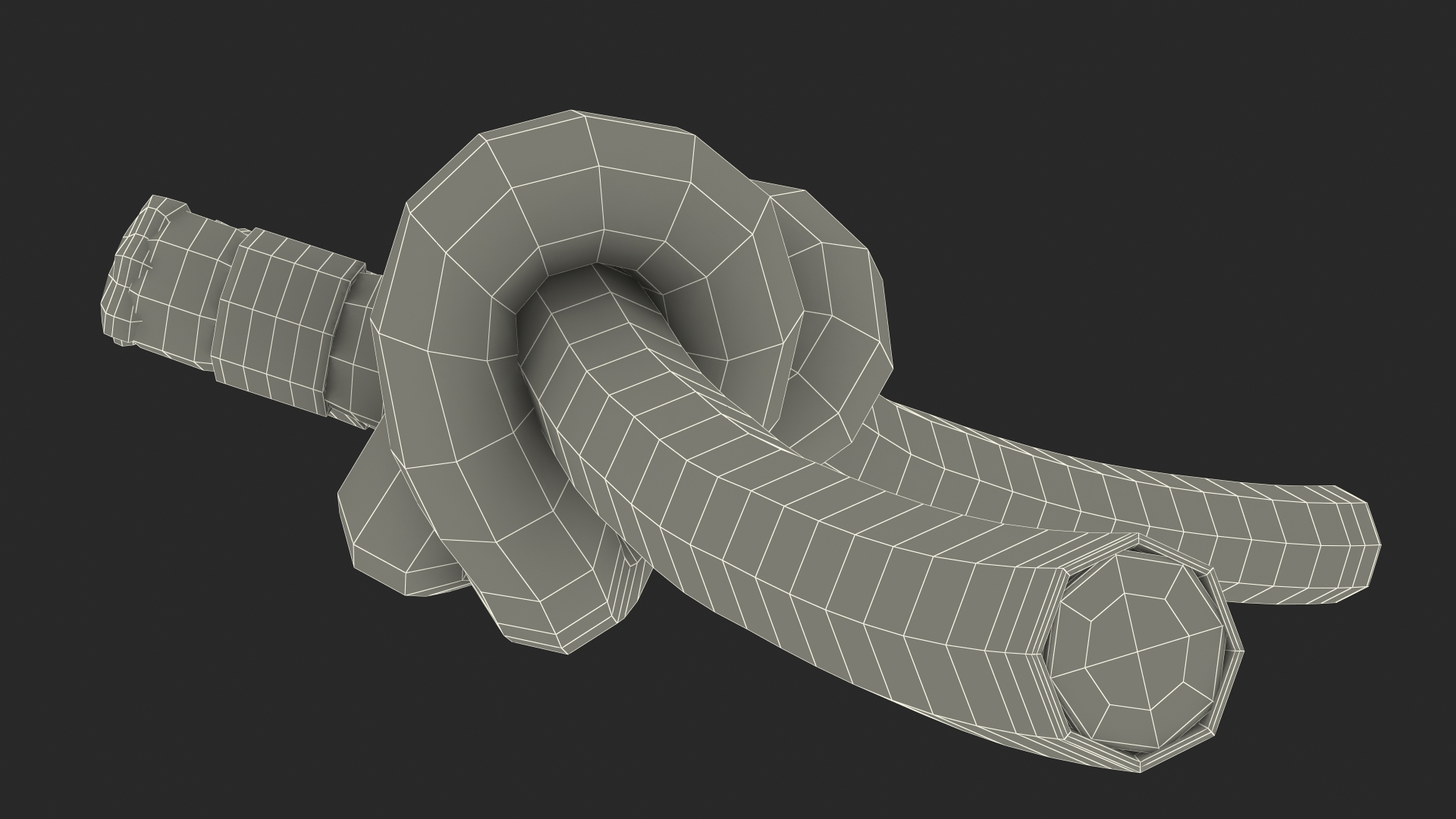 Alpine Butterfly Bend Knot Colored 3D model
