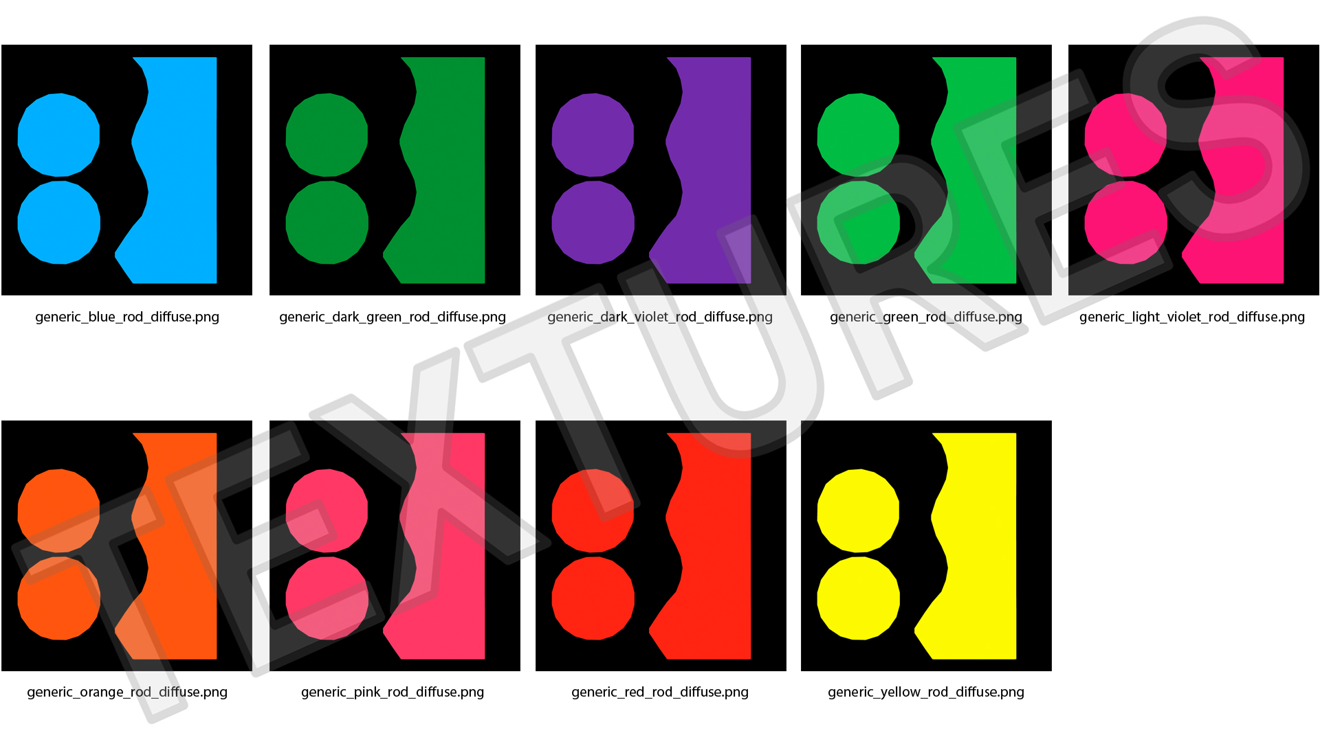 3D model Generic Highlighter Markers Set 9 Colors
