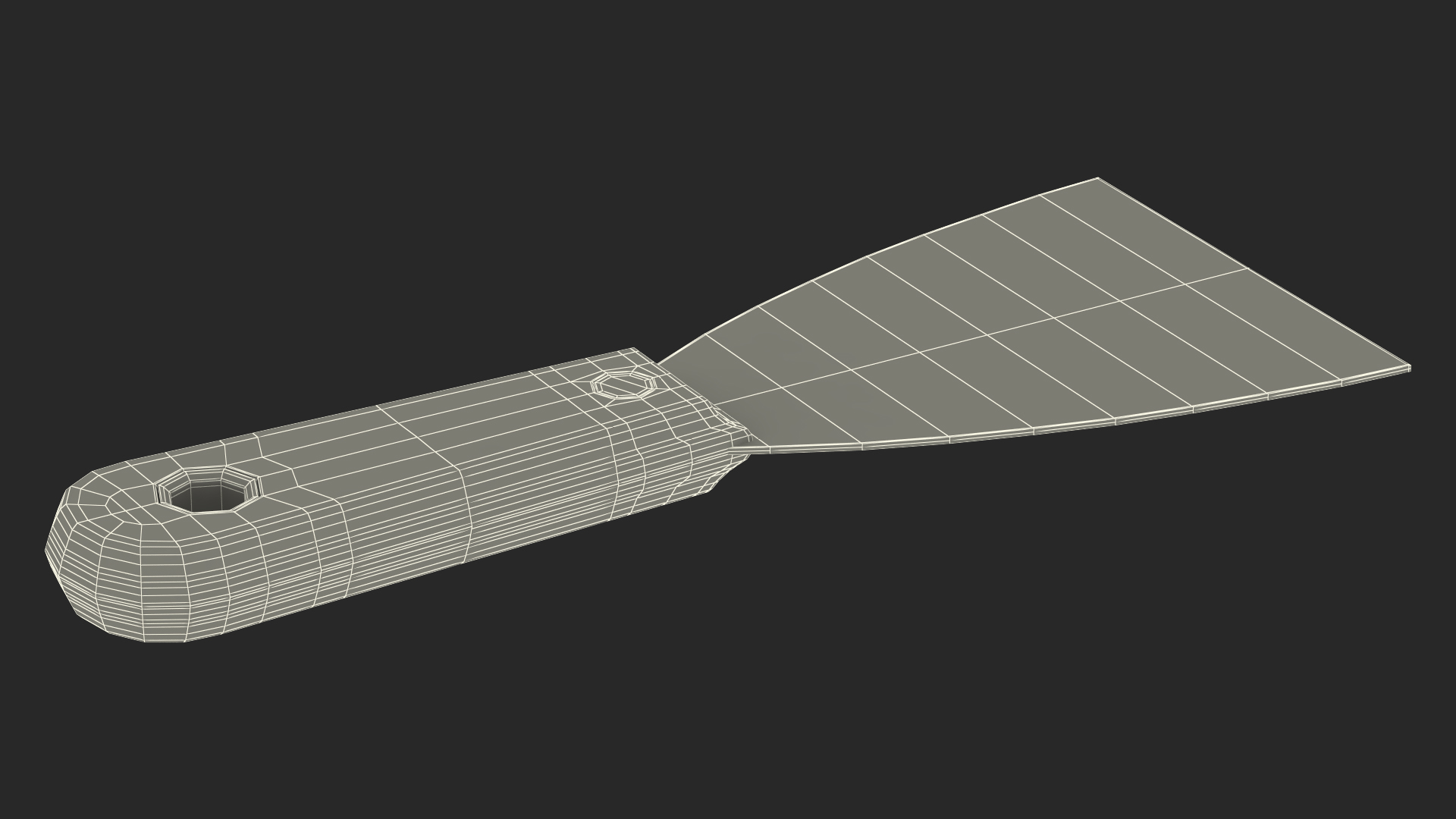 Scraper 3 Inch Black Handle 3D