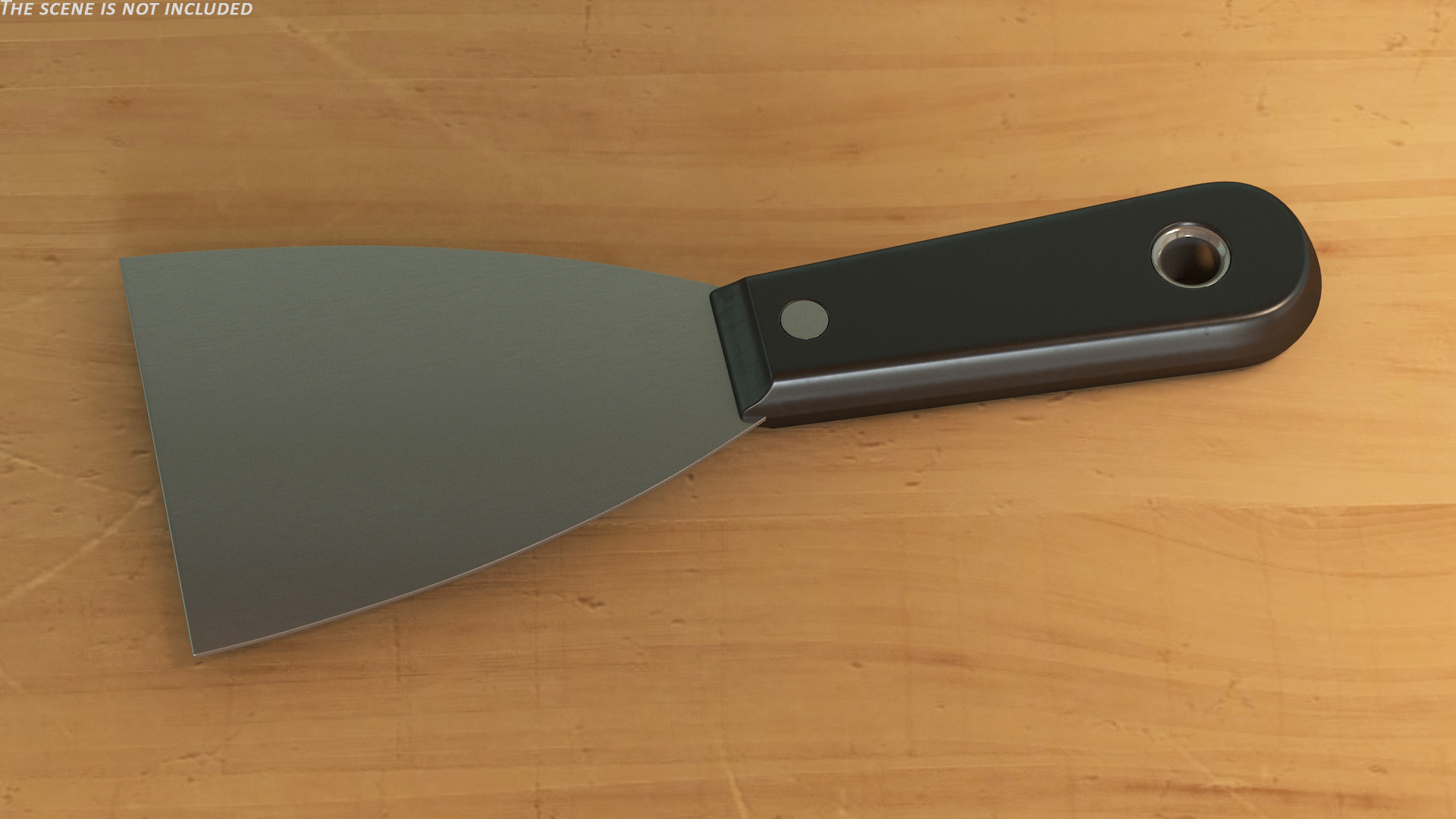 Scraper 3 Inch Black Handle 3D