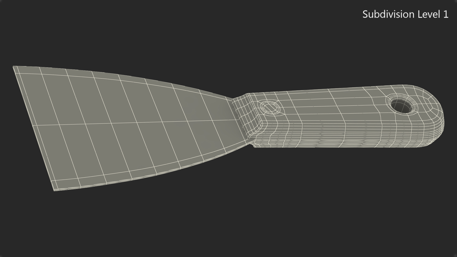 Scraper 3 Inch Black Handle 3D