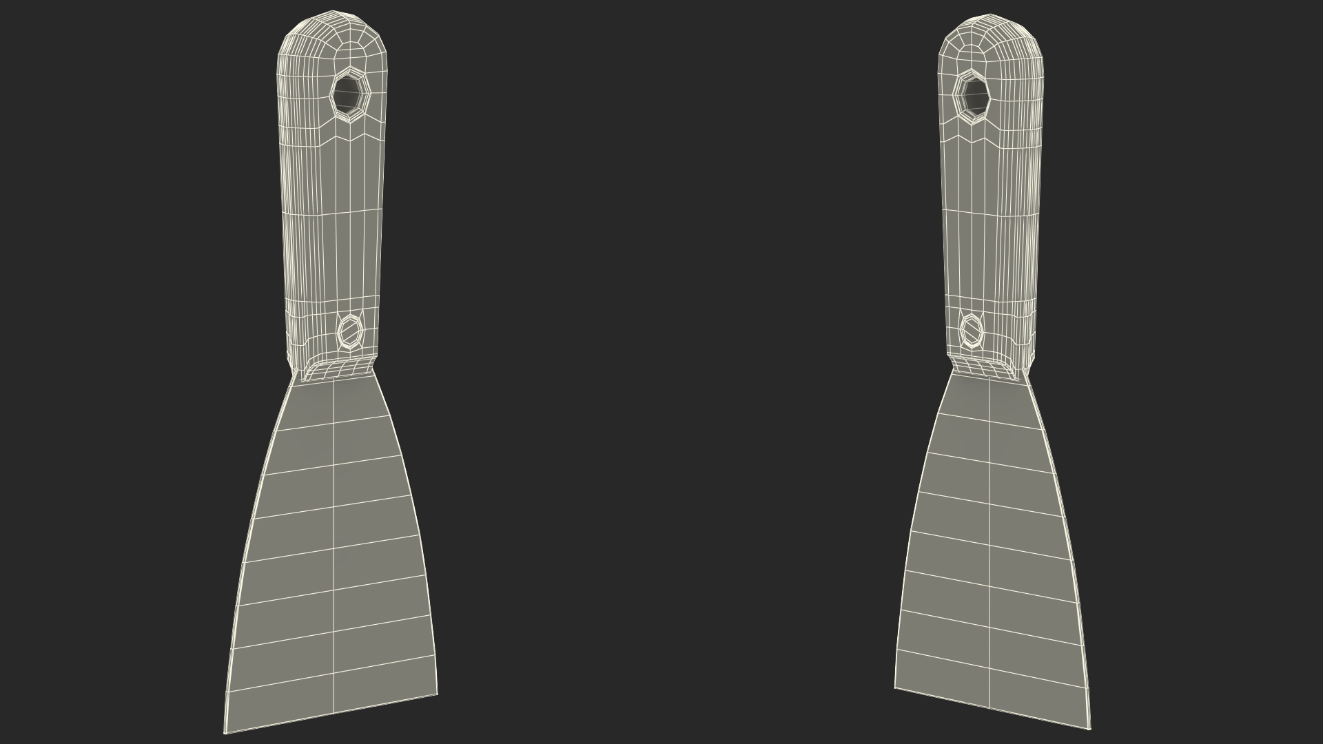 Scraper 3 Inch Black Handle 3D