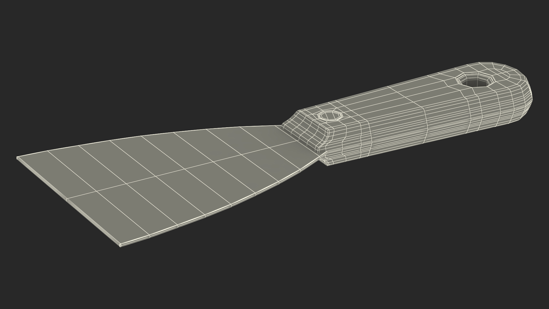 Scraper 3 Inch Black Handle 3D