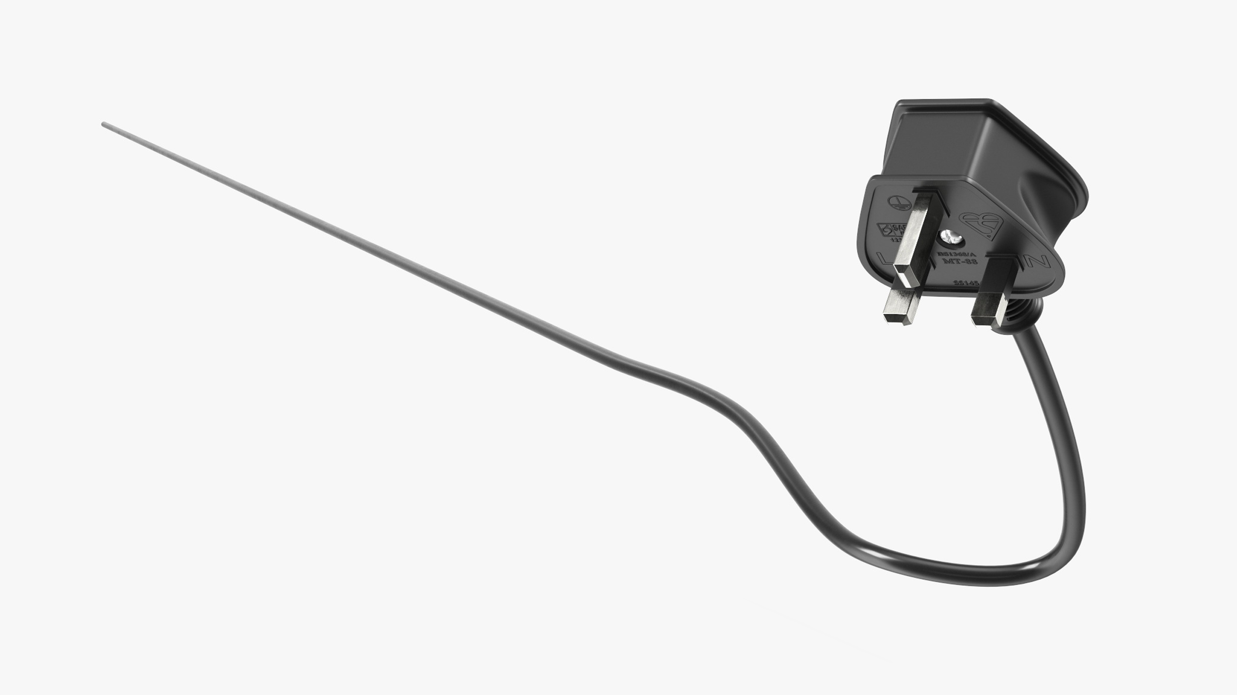 3D model Type G Electric Plug Grounded Rigged for Maya