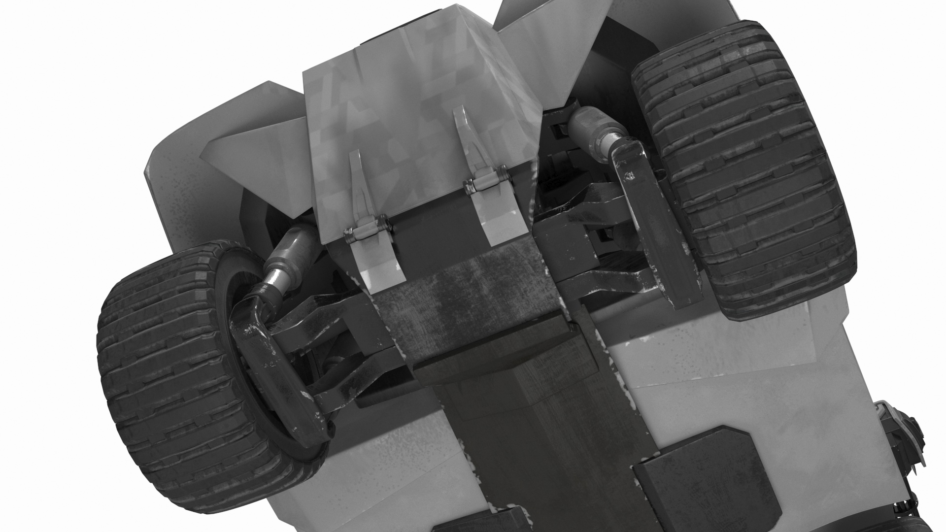 3D Old Fantastic War Vehicle Winter Color model