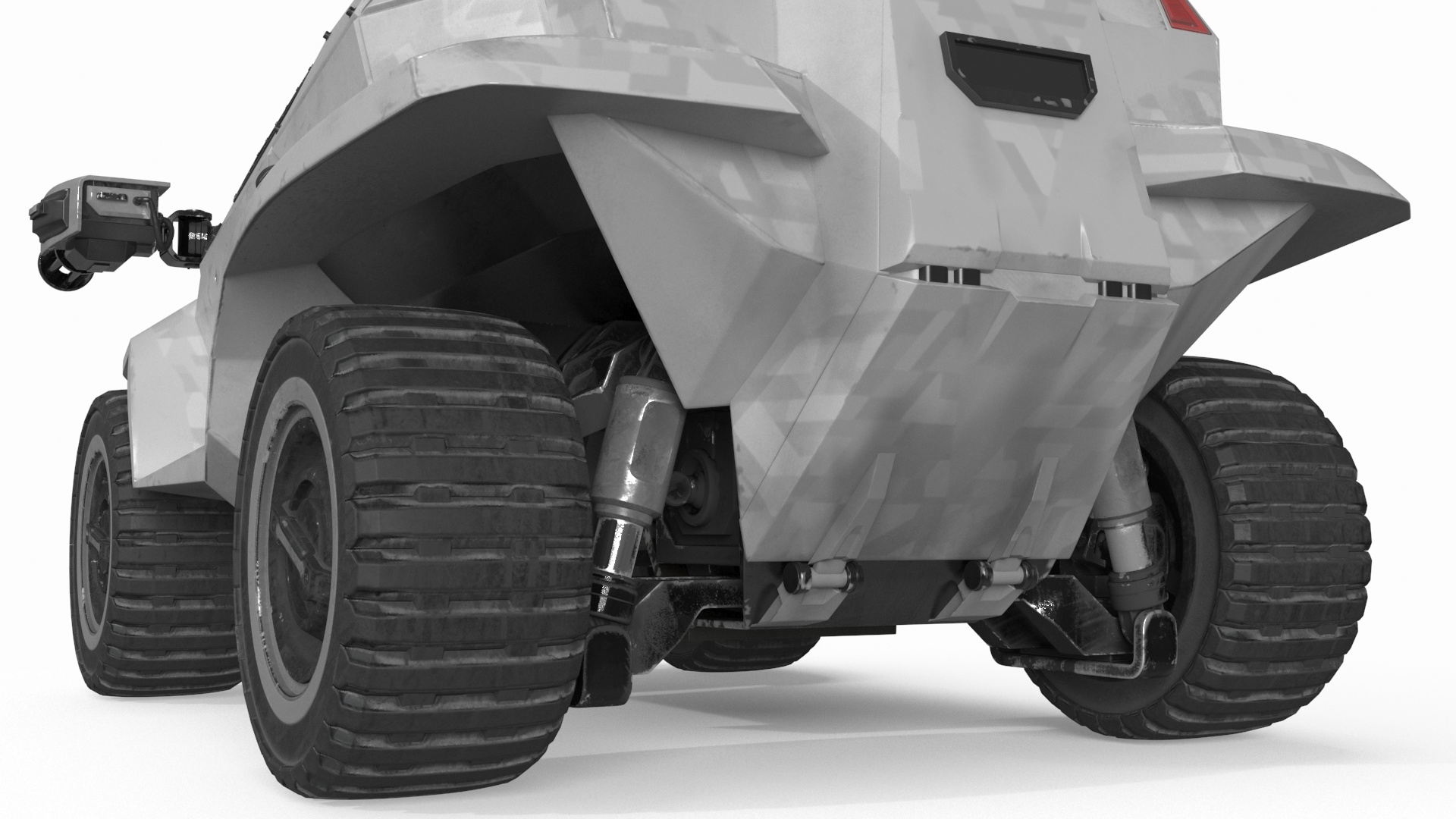 3D Old Fantastic War Vehicle Winter Color model