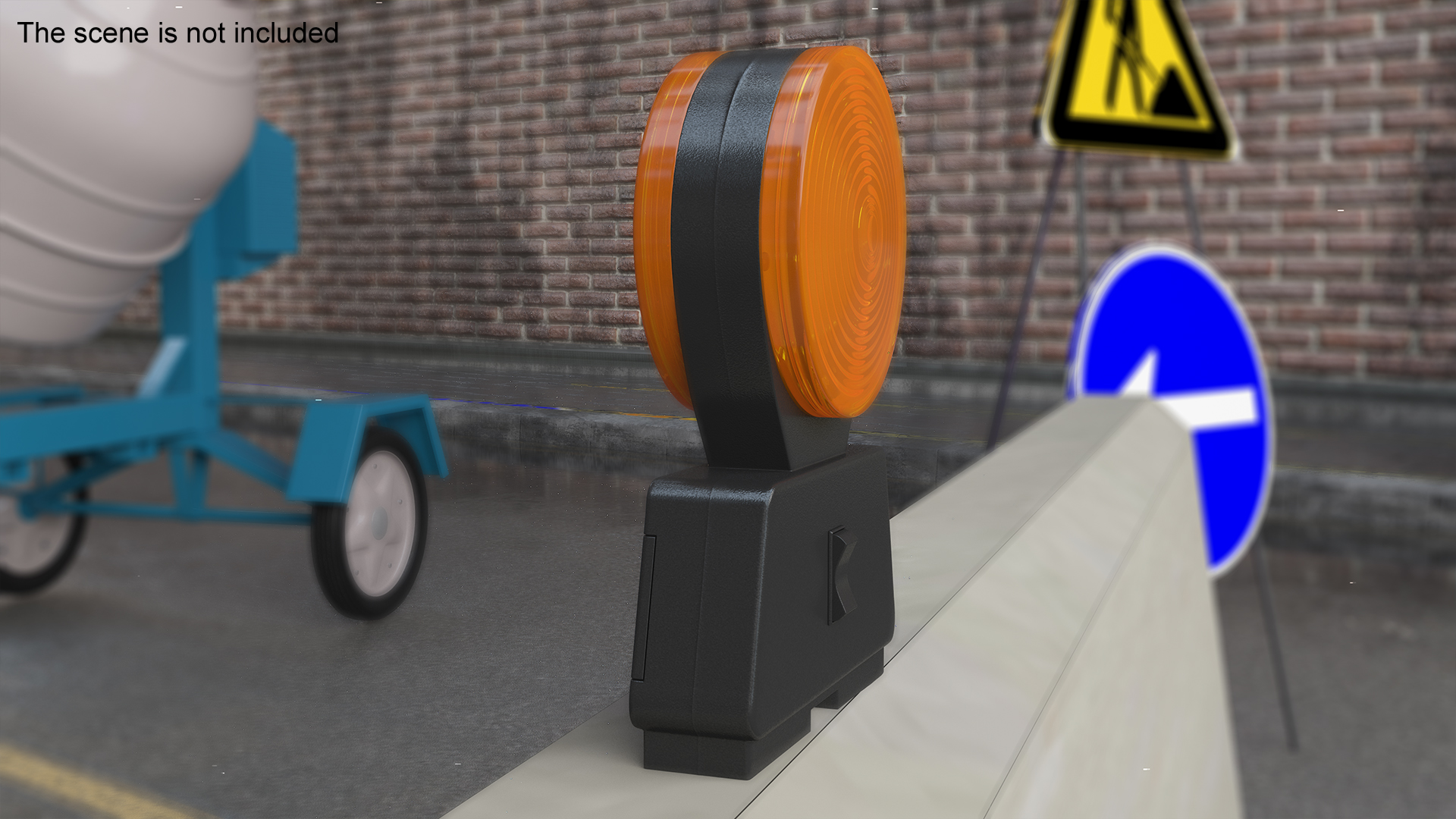 Road Warning Lamp 3D