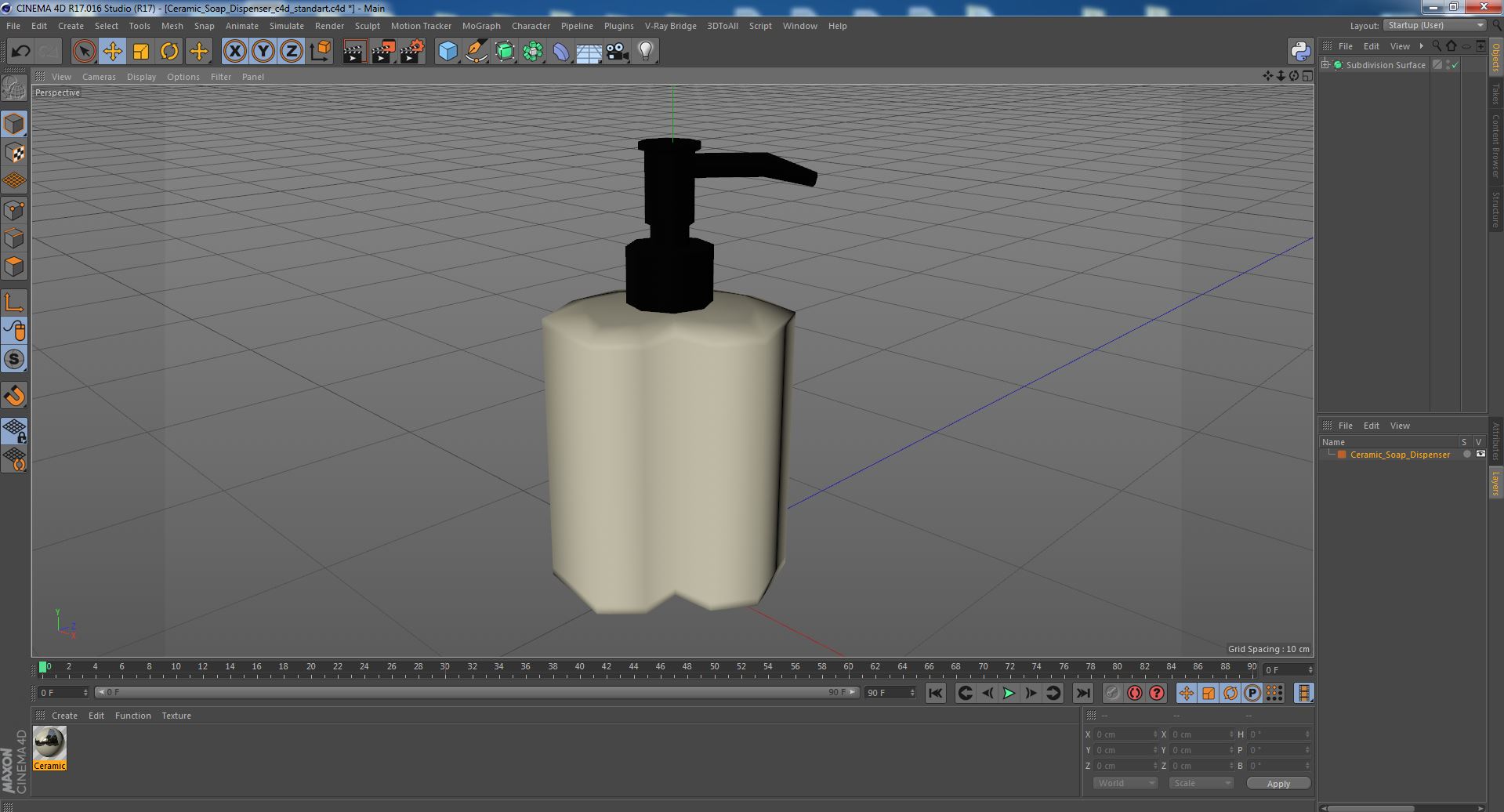 Ceramic Soap Dispenser 3D