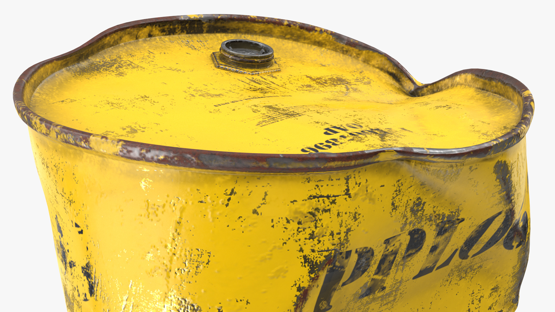 Damaged Radioactive Waste Barrel 3D