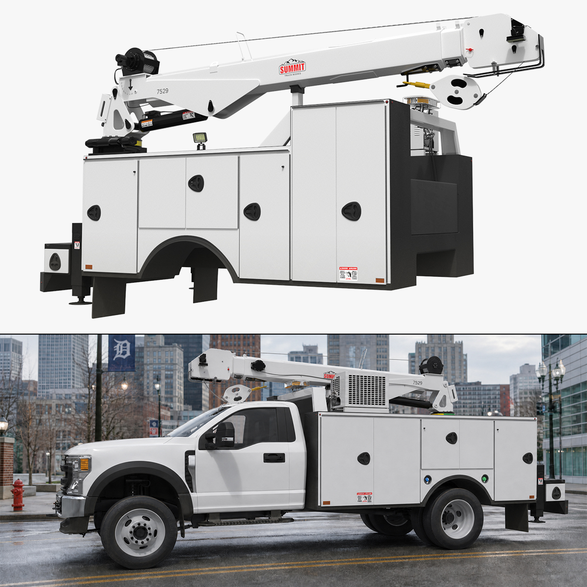 Summit Service Crane with VMAC Compressor 3D model preview