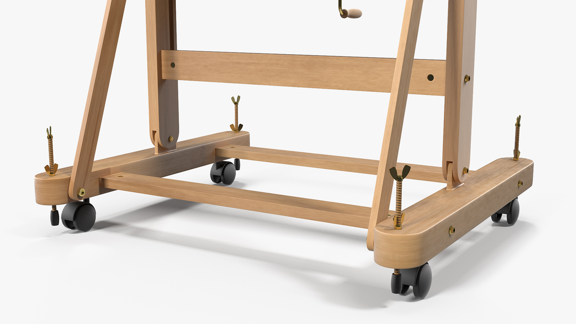 3D model Studio Easel with Clean Canvas