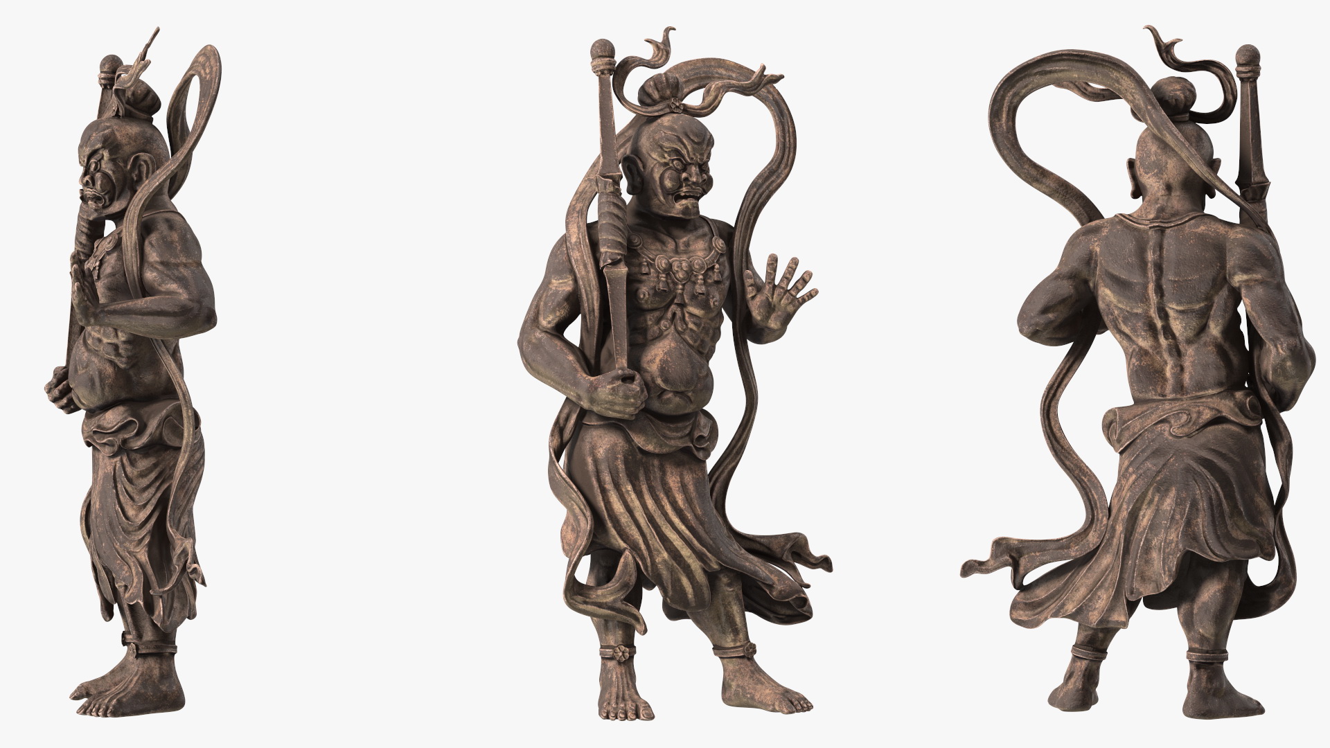 Japanese Nio Statue 3D model