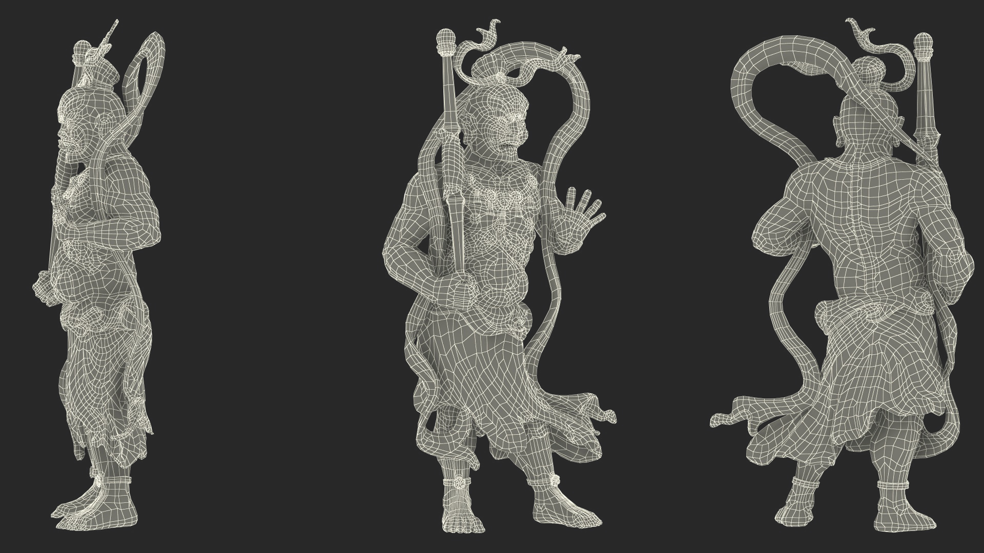 Japanese Nio Statue 3D model