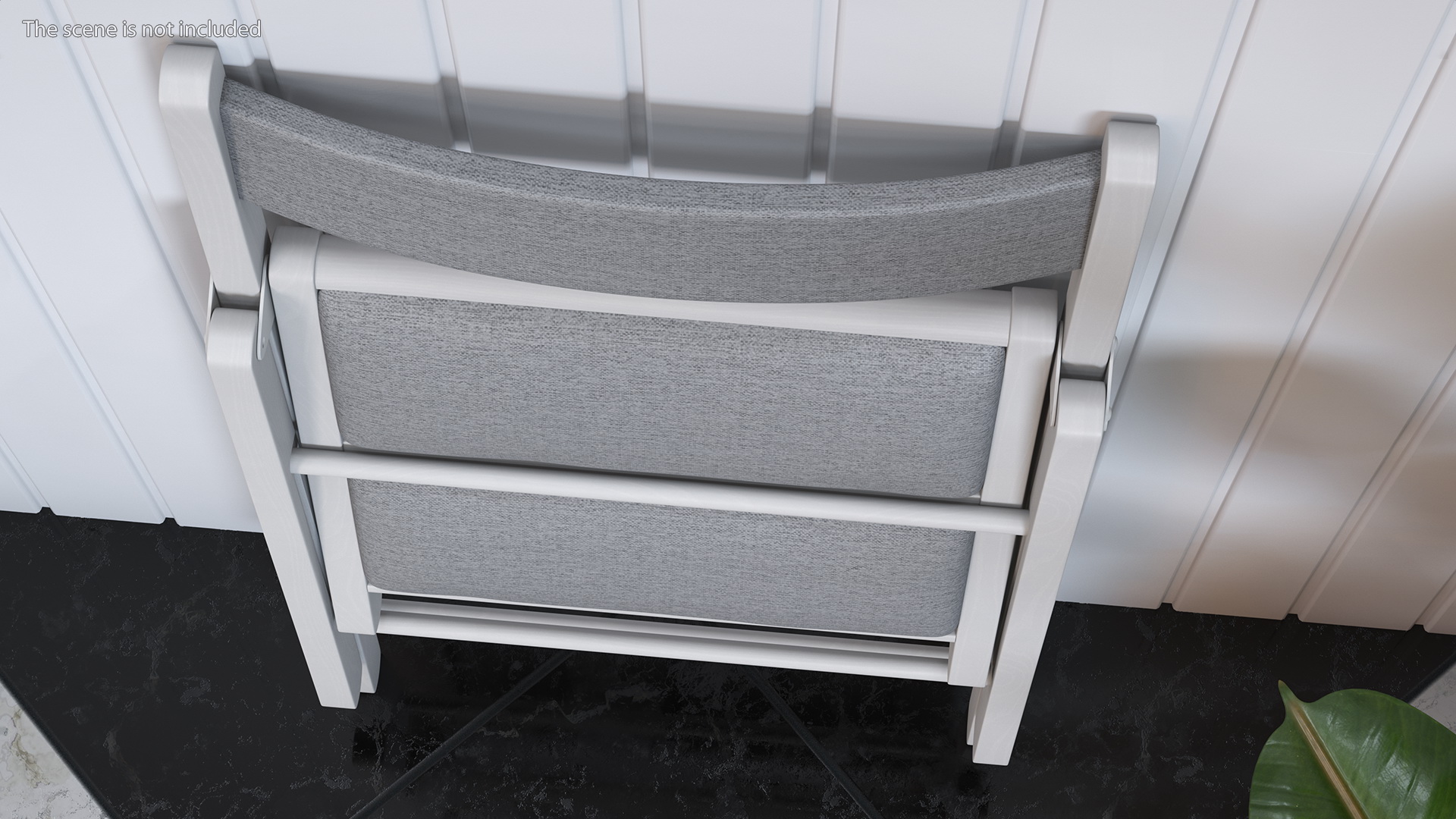 3D Soft Seat Folding Chair White Closed