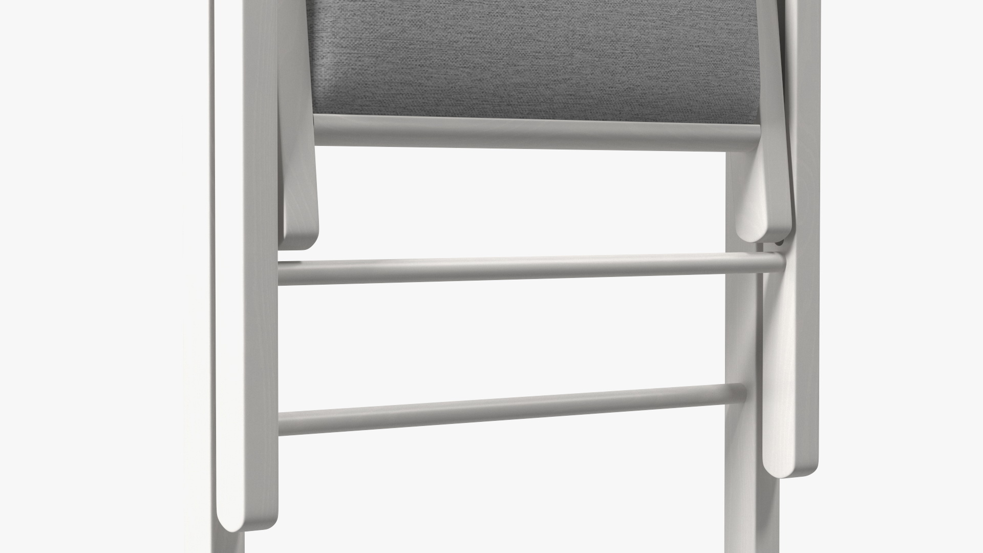 3D Soft Seat Folding Chair White Closed