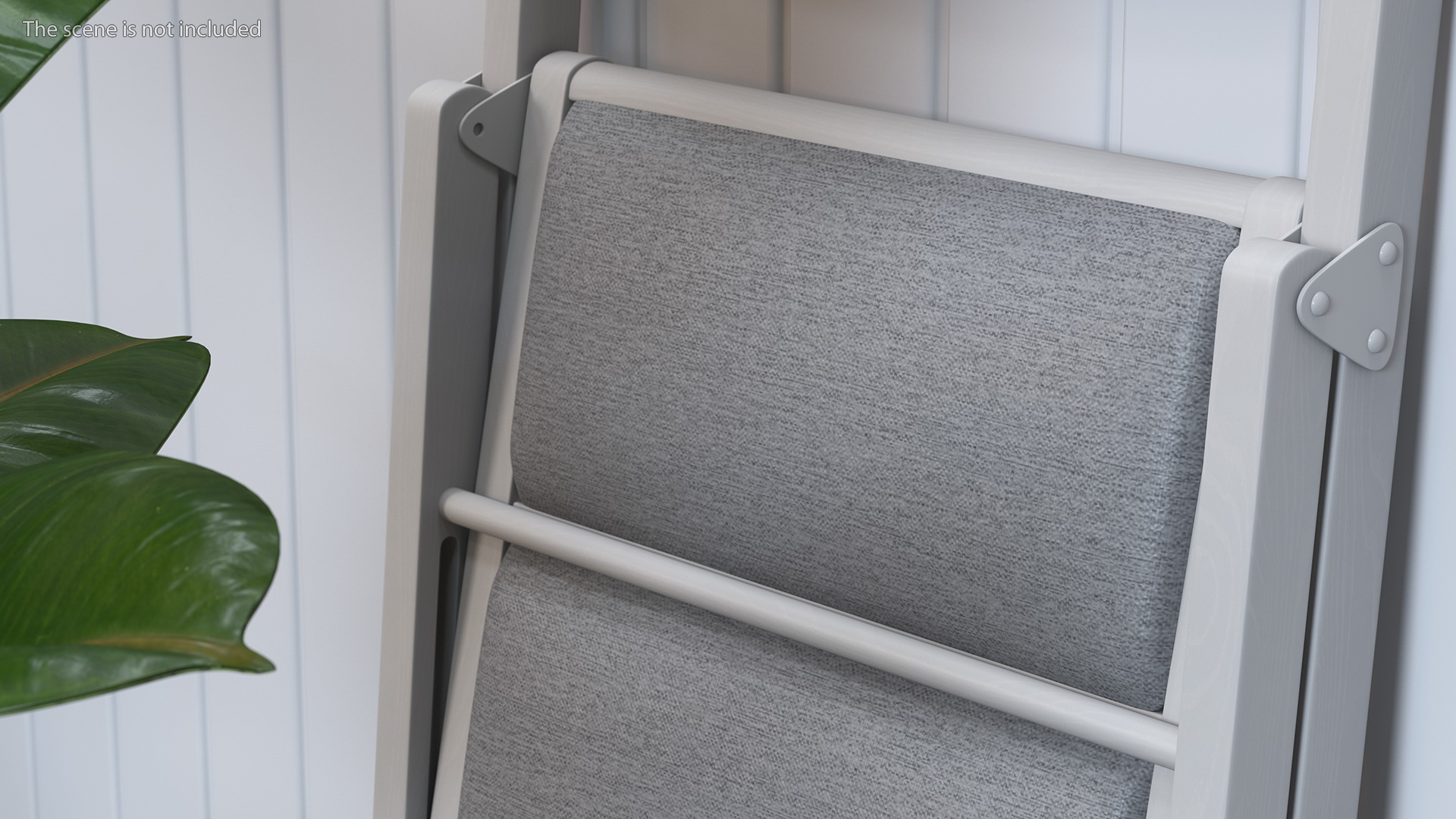 3D Soft Seat Folding Chair White Closed