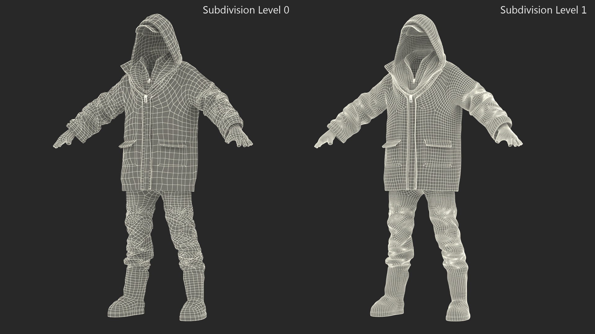 Dirty Clothes of Homeless Man 3D model