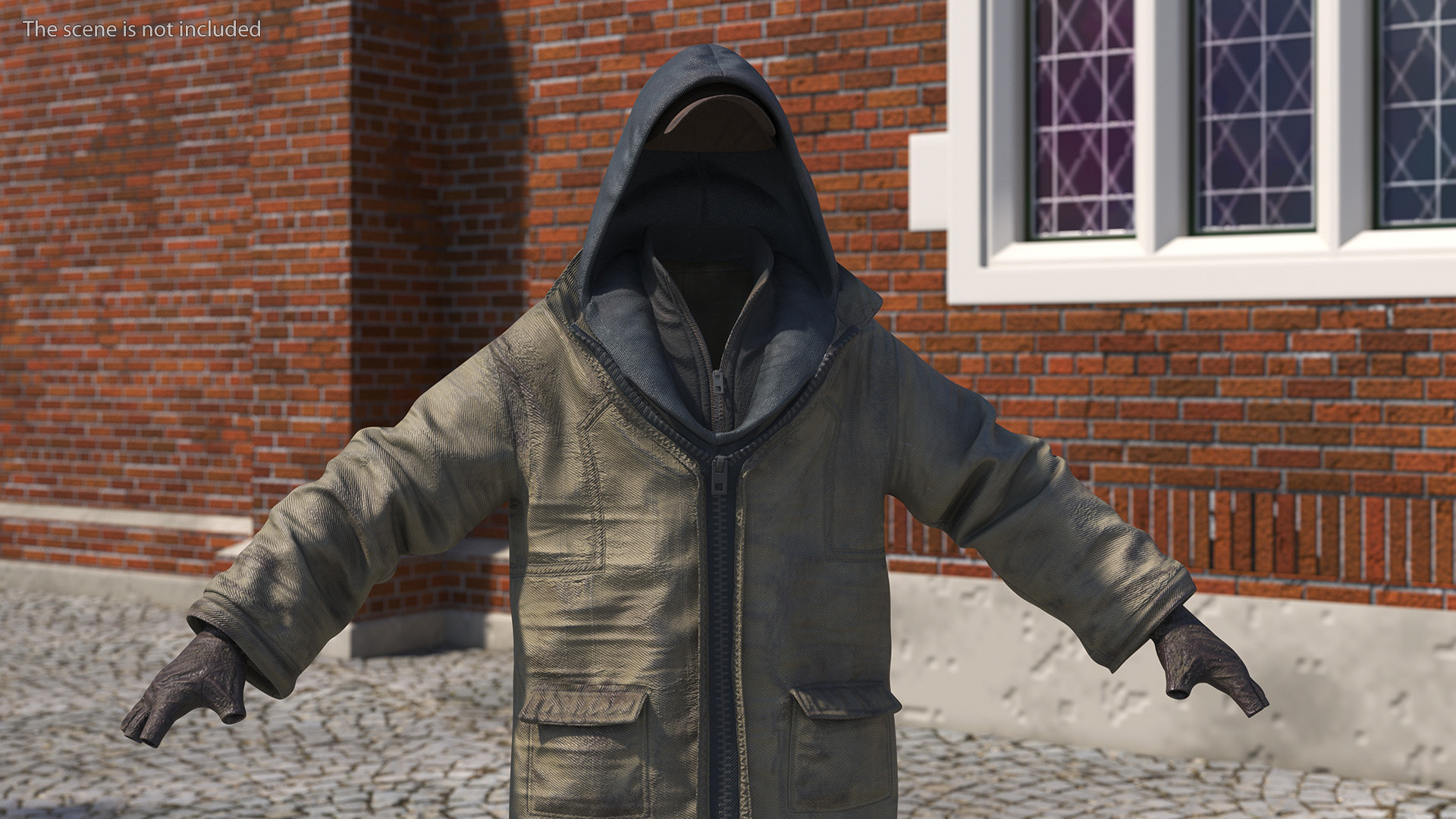 Dirty Clothes of Homeless Man 3D model