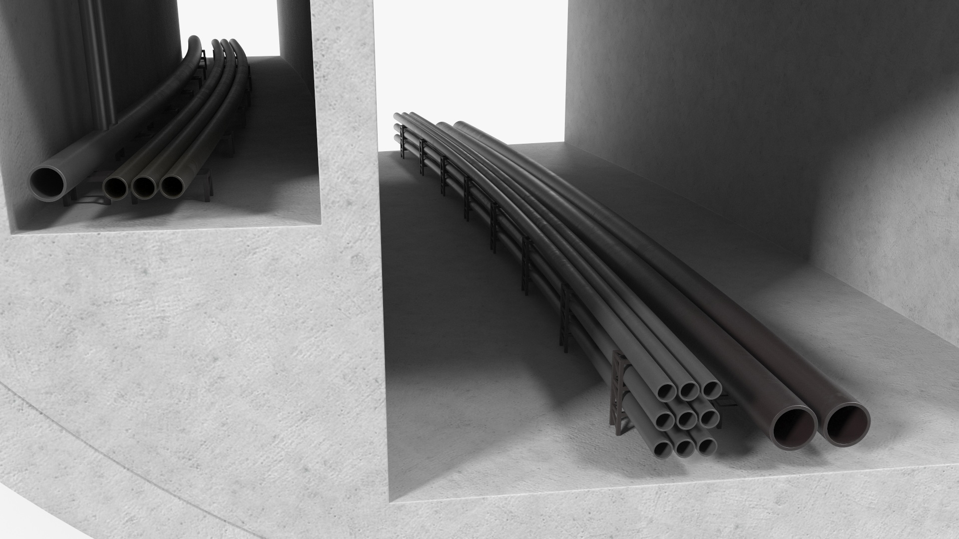Car Tunnel Cross Section Bend 3D model