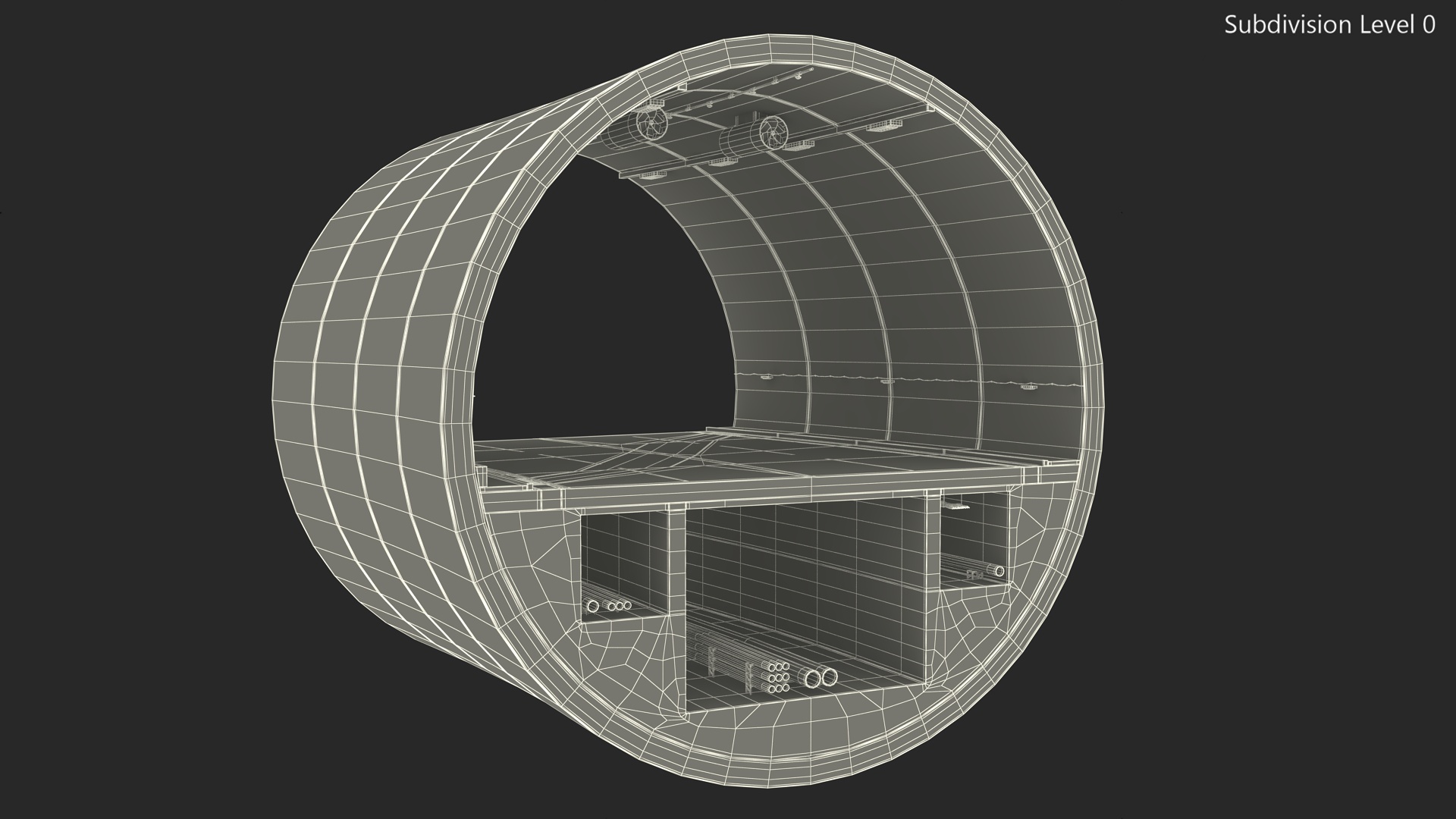 Car Tunnel Cross Section Bend 3D model