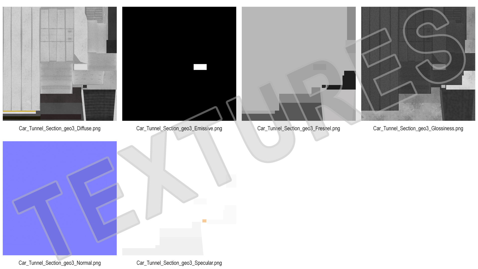 Car Tunnel Cross Section Bend 3D model