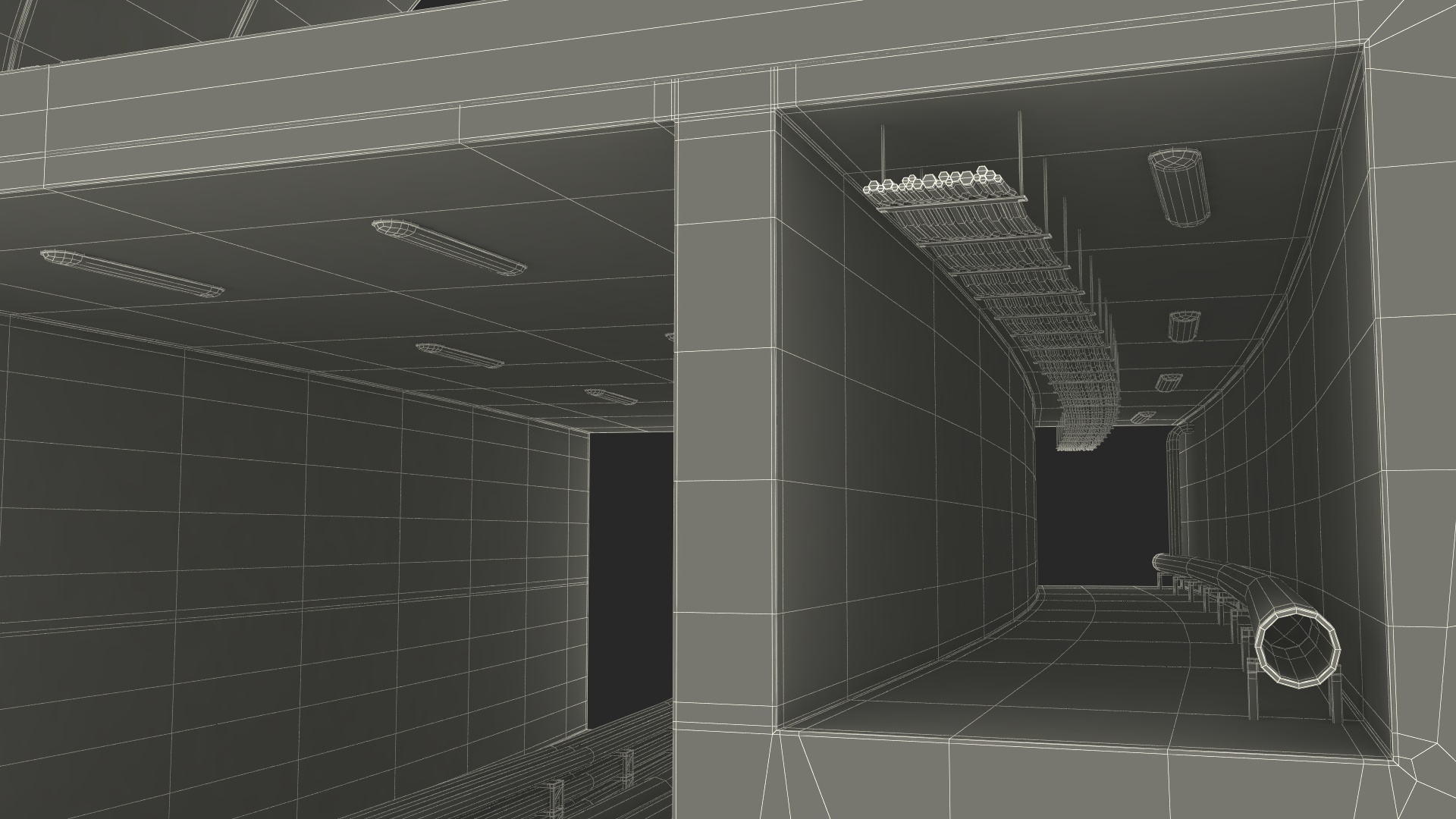 Car Tunnel Cross Section Bend 3D model
