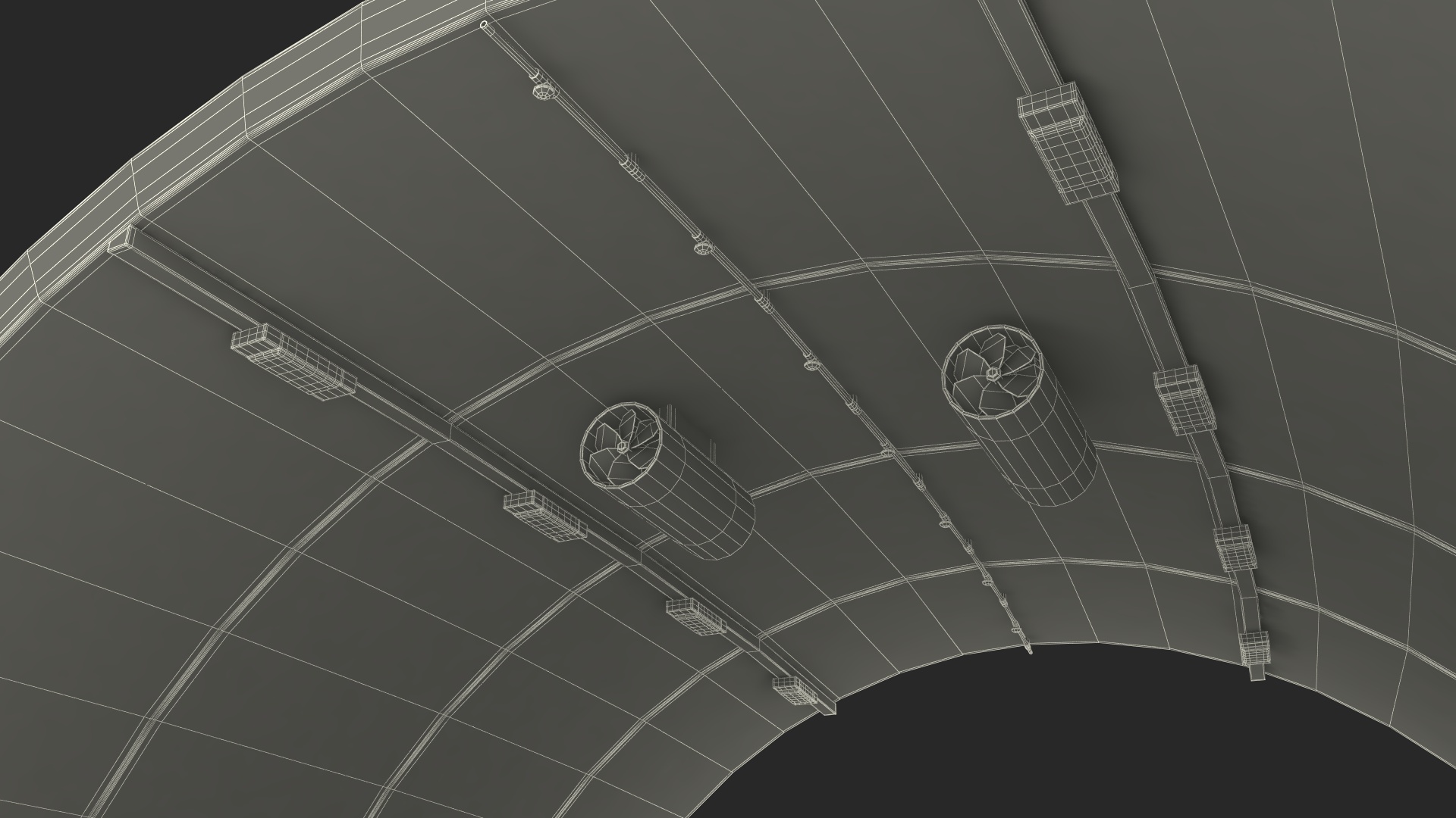 Car Tunnel Cross Section Bend 3D model