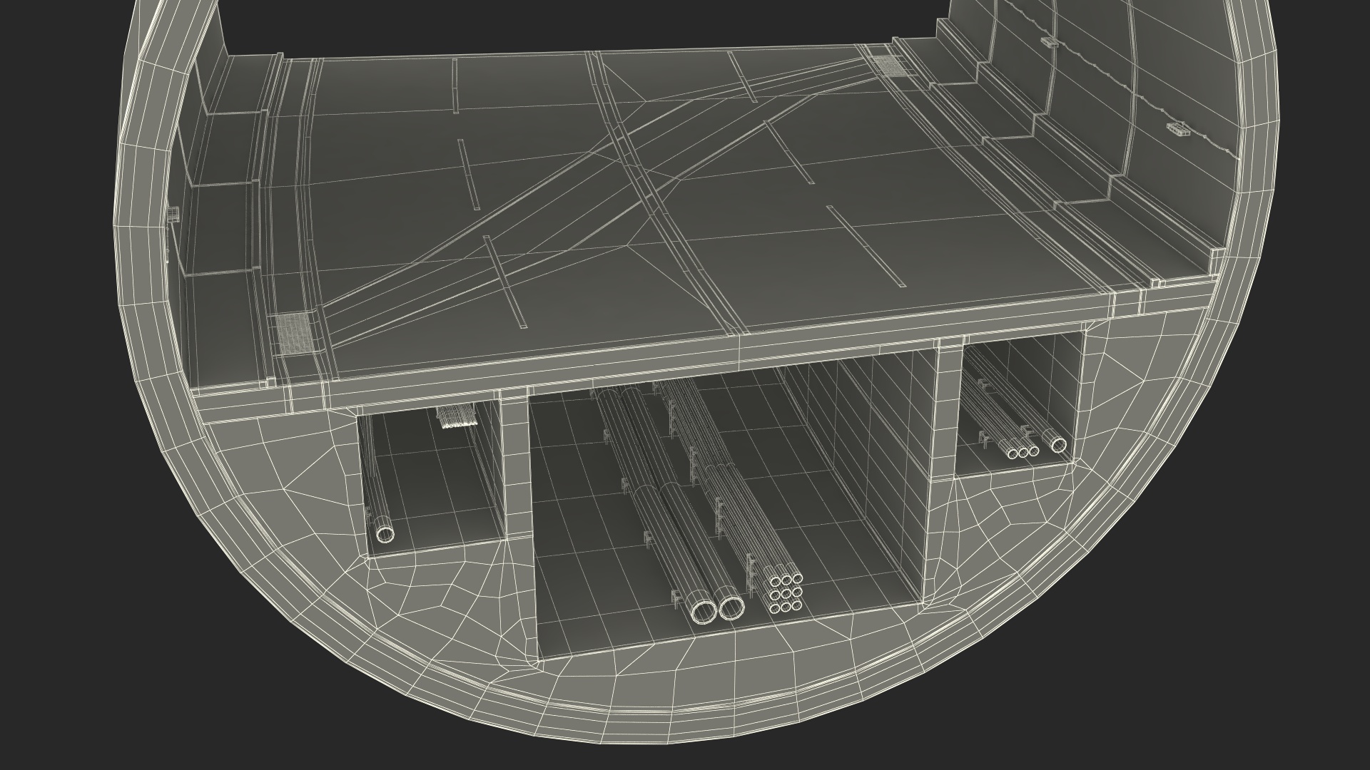 Car Tunnel Cross Section Bend 3D model