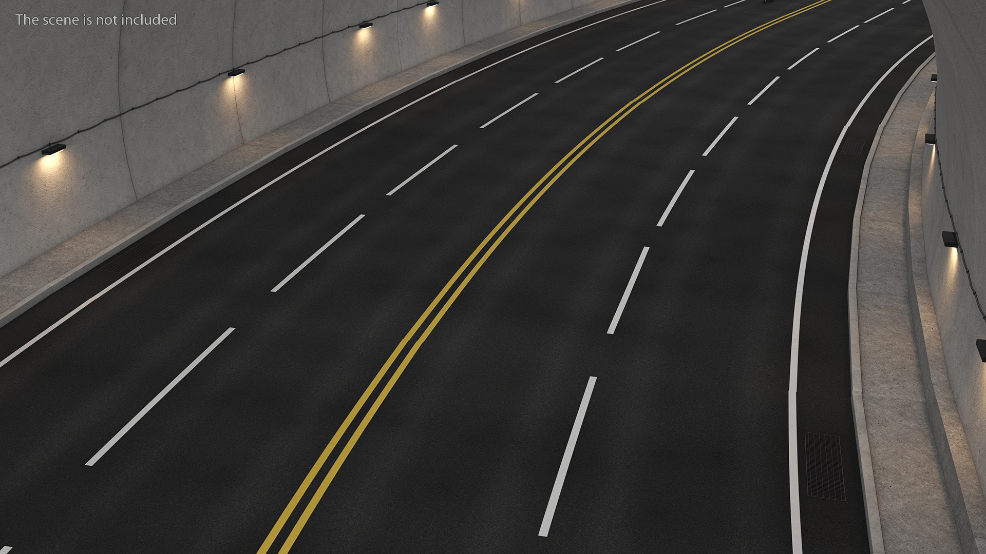 Car Tunnel Cross Section Bend 3D model