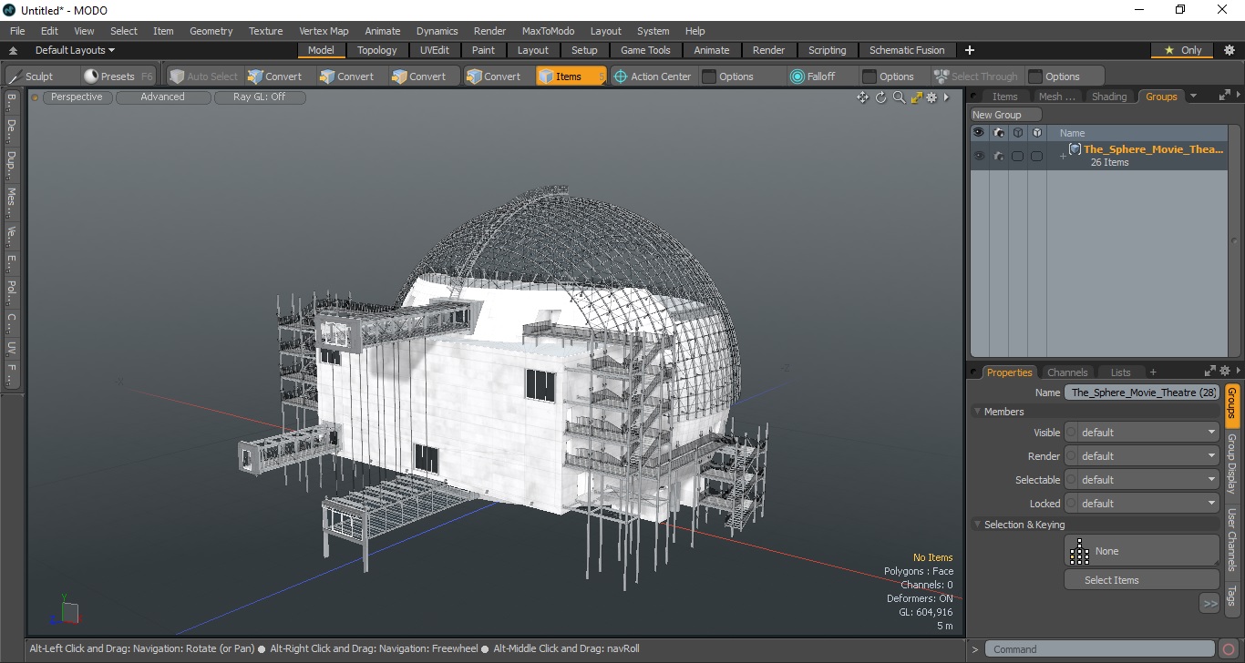 The Sphere Movie Theatre 3D model