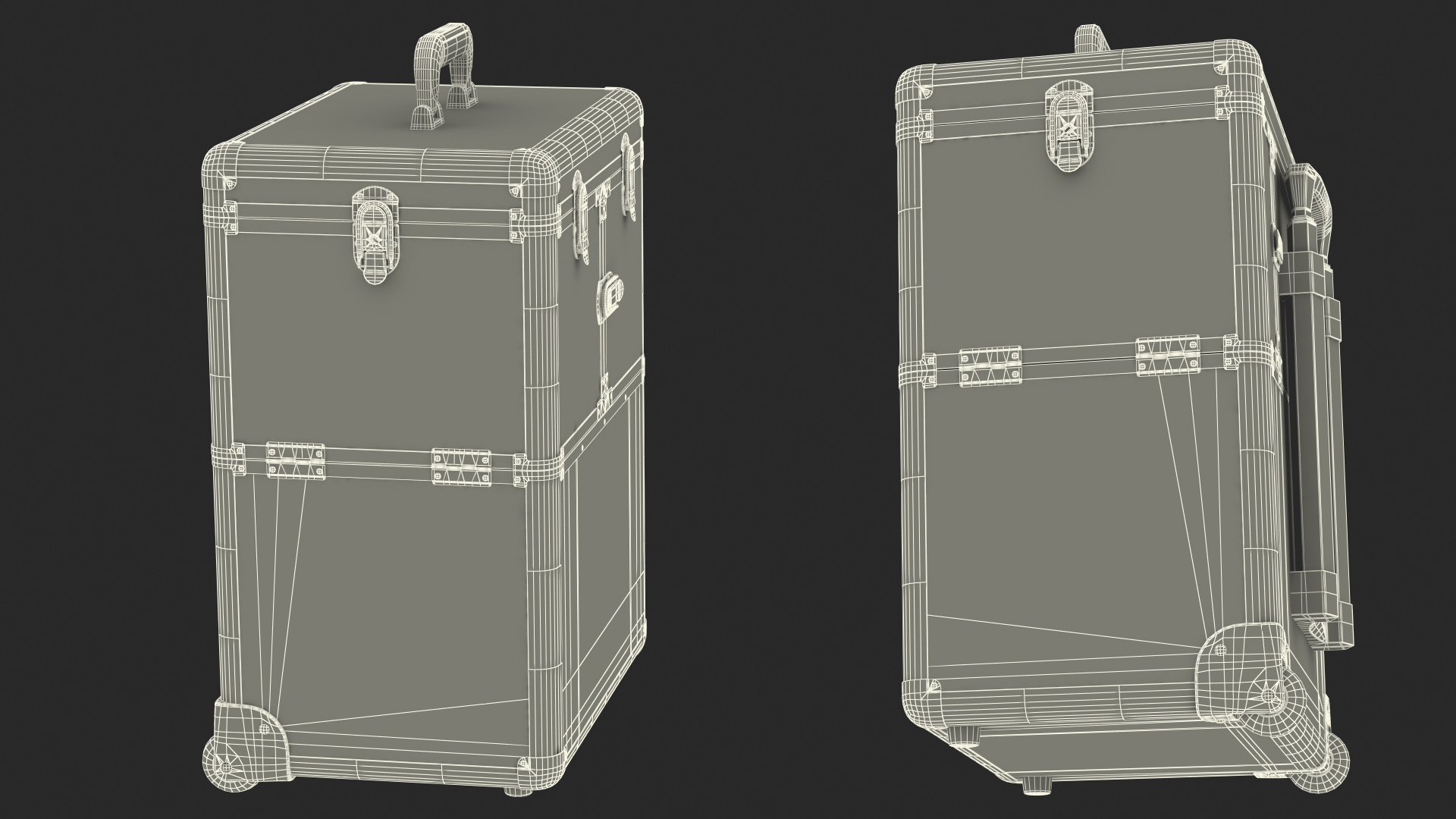 3D Rolling Makeup Case Folded Blue
