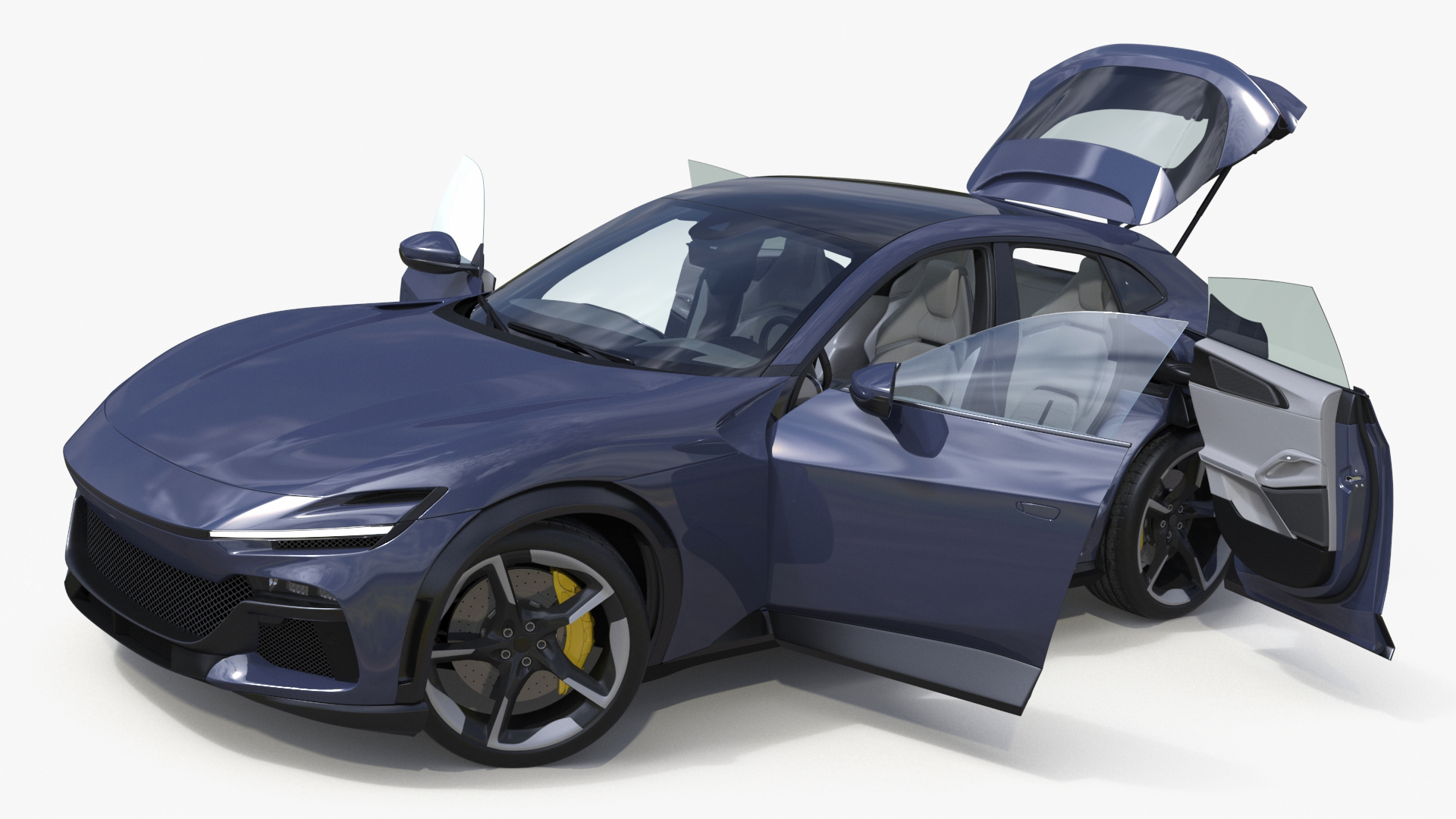 Extreme Sports Crossover Car Violet Rigged 3D