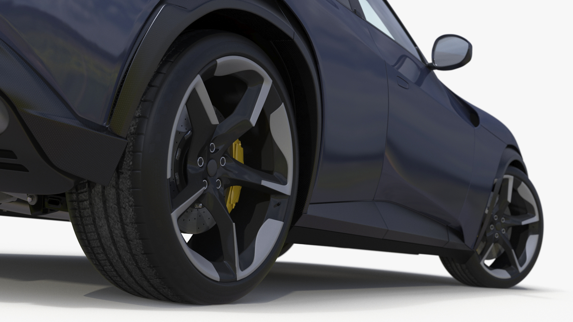 Extreme Sports Crossover Car Violet Rigged 3D