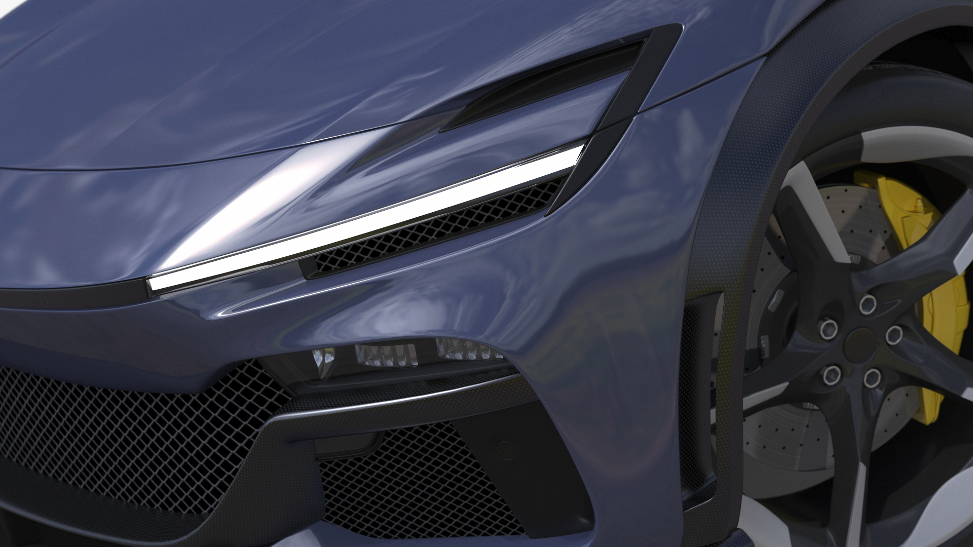 Extreme Sports Crossover Car Violet Rigged 3D