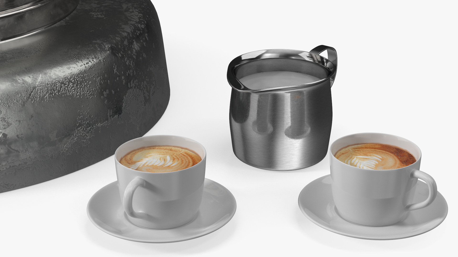 Vintage Espresso Machine with Cappuccino Cup 3D model