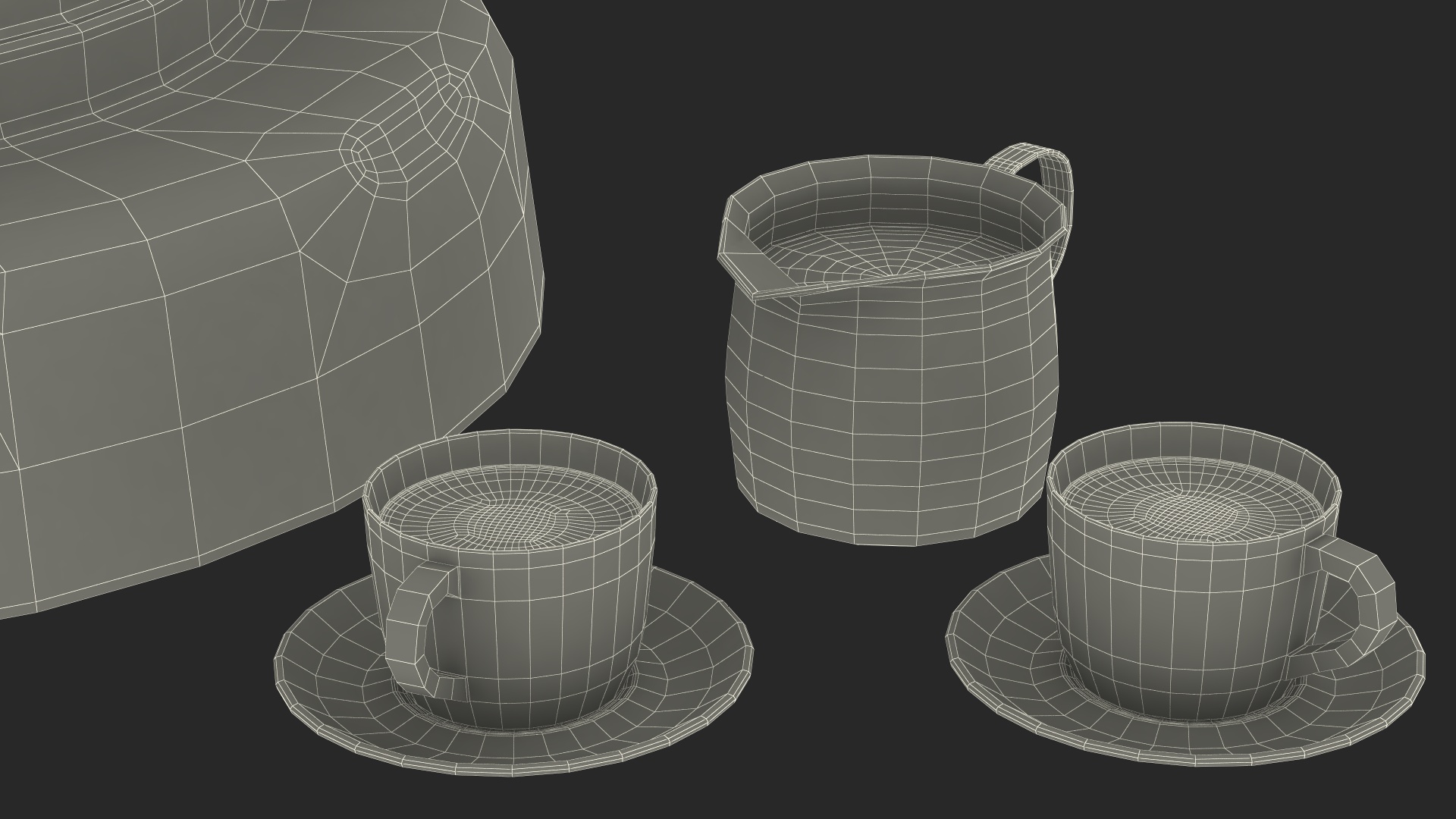 Vintage Espresso Machine with Cappuccino Cup 3D model