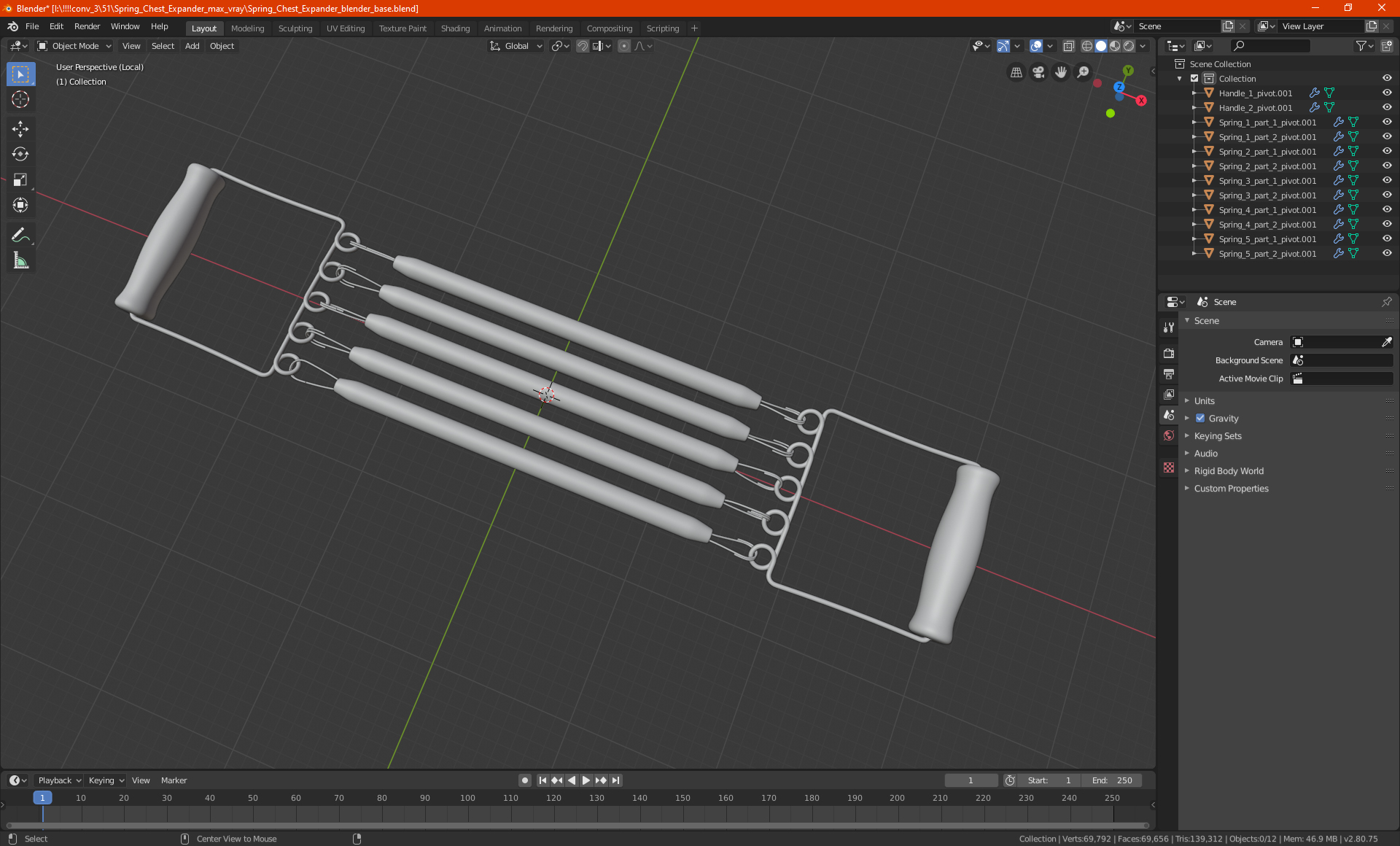 3D Spring Chest Expander