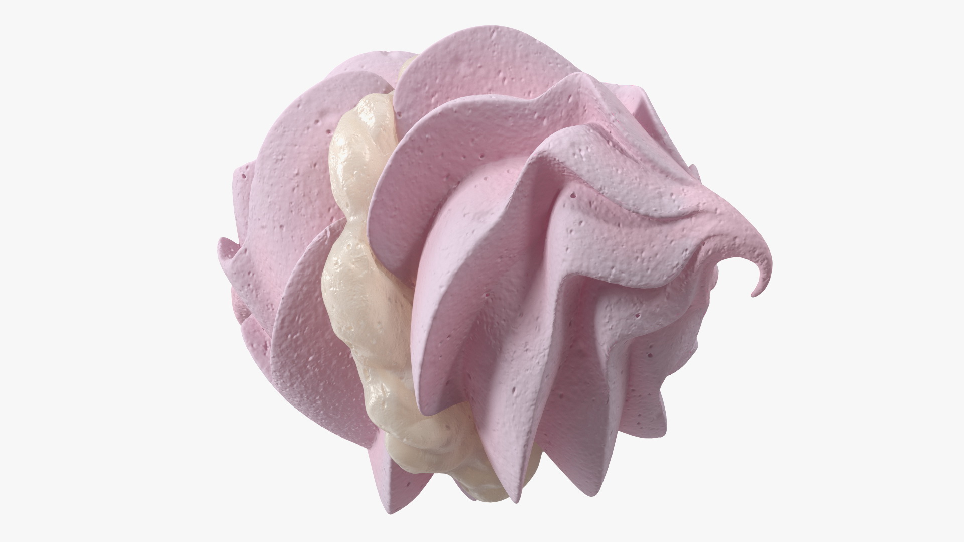 3D Pink Meringue Kisses with Vanilla Filling