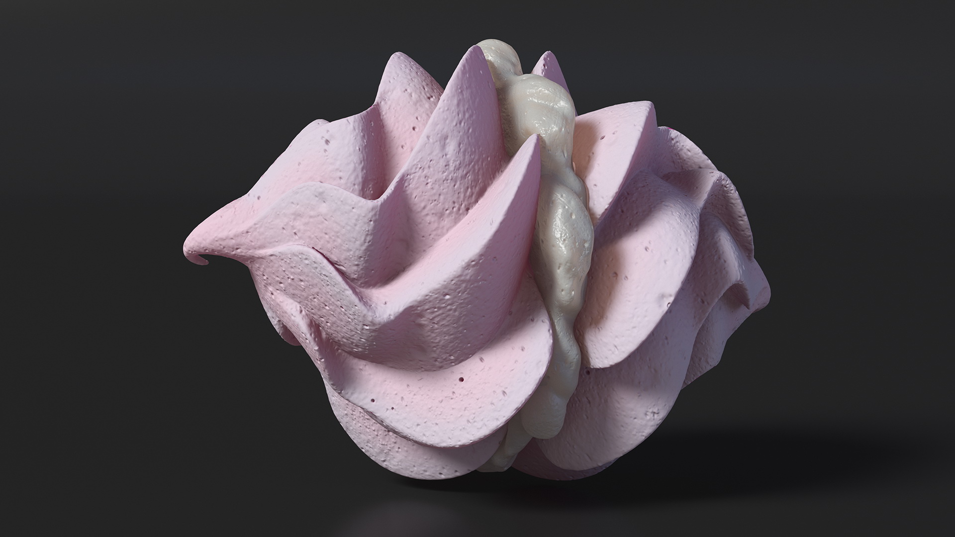3D Pink Meringue Kisses with Vanilla Filling