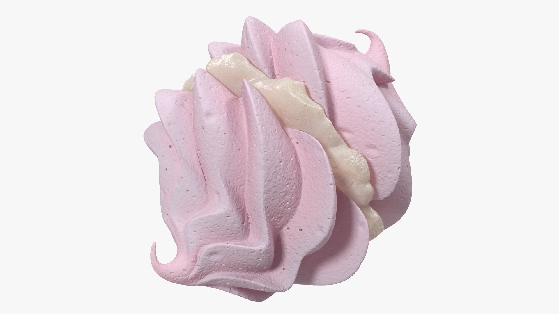 3D Pink Meringue Kisses with Vanilla Filling