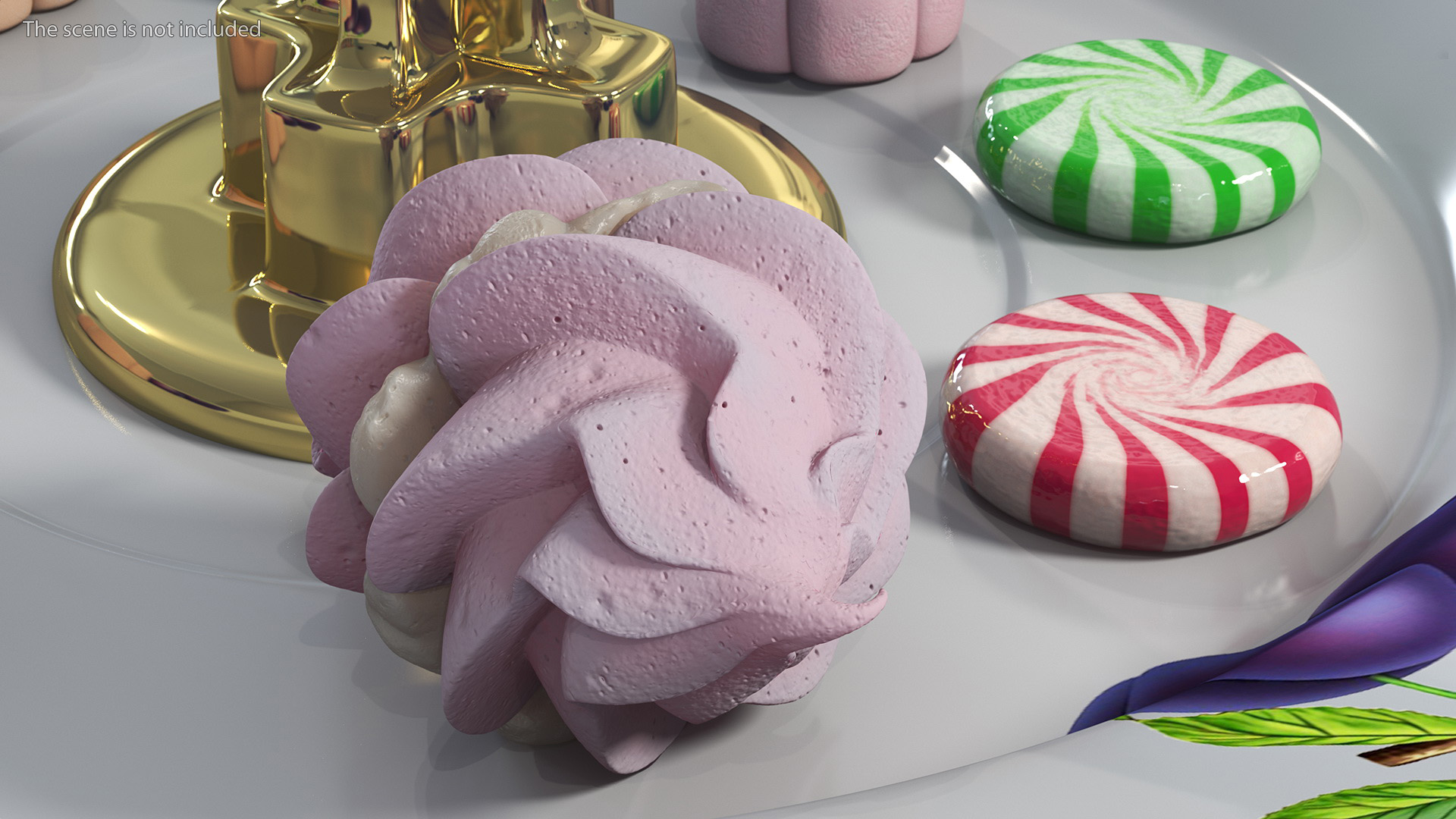 3D Pink Meringue Kisses with Vanilla Filling
