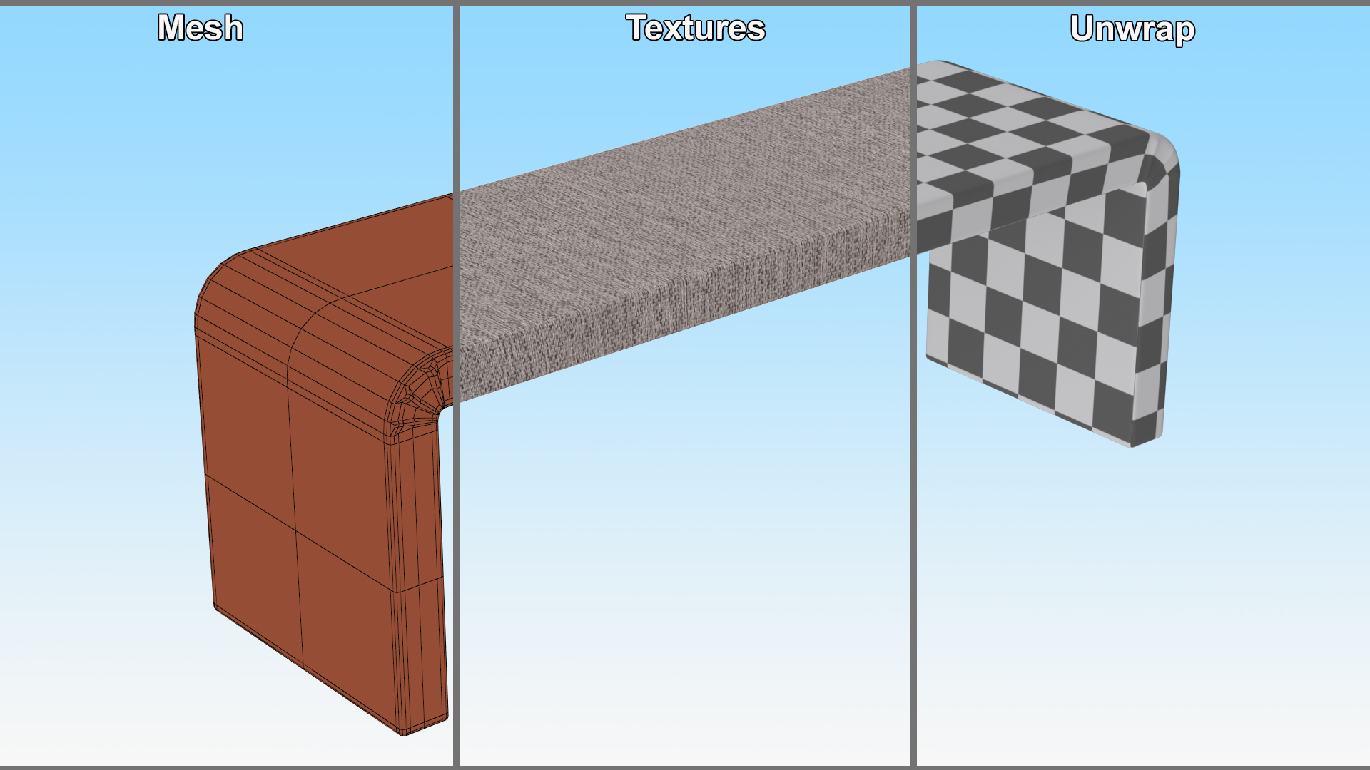 3D model Modern Fabric Console Table for 3D Print