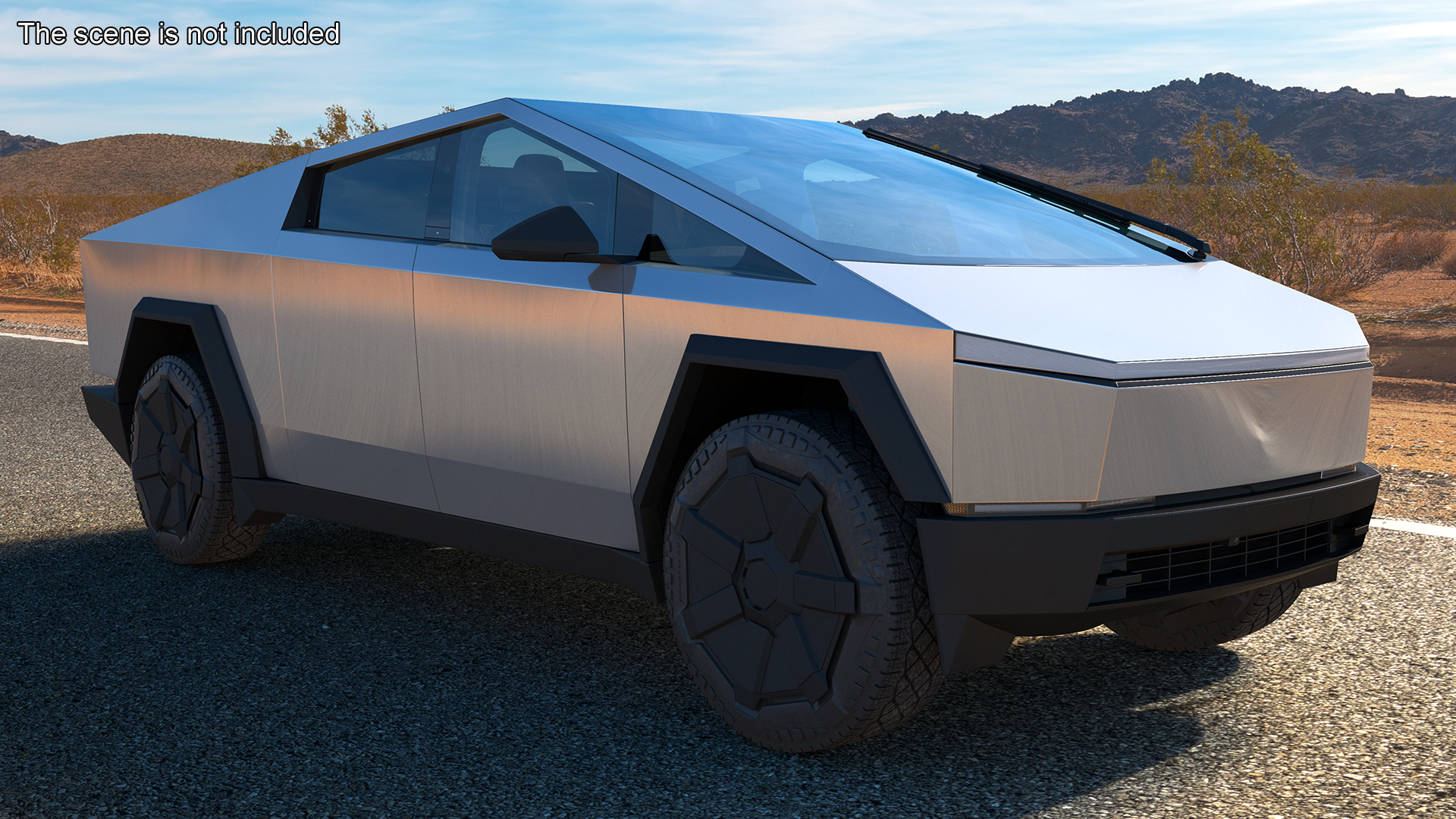 3D Tesla Cybertruck 2024 Silver model