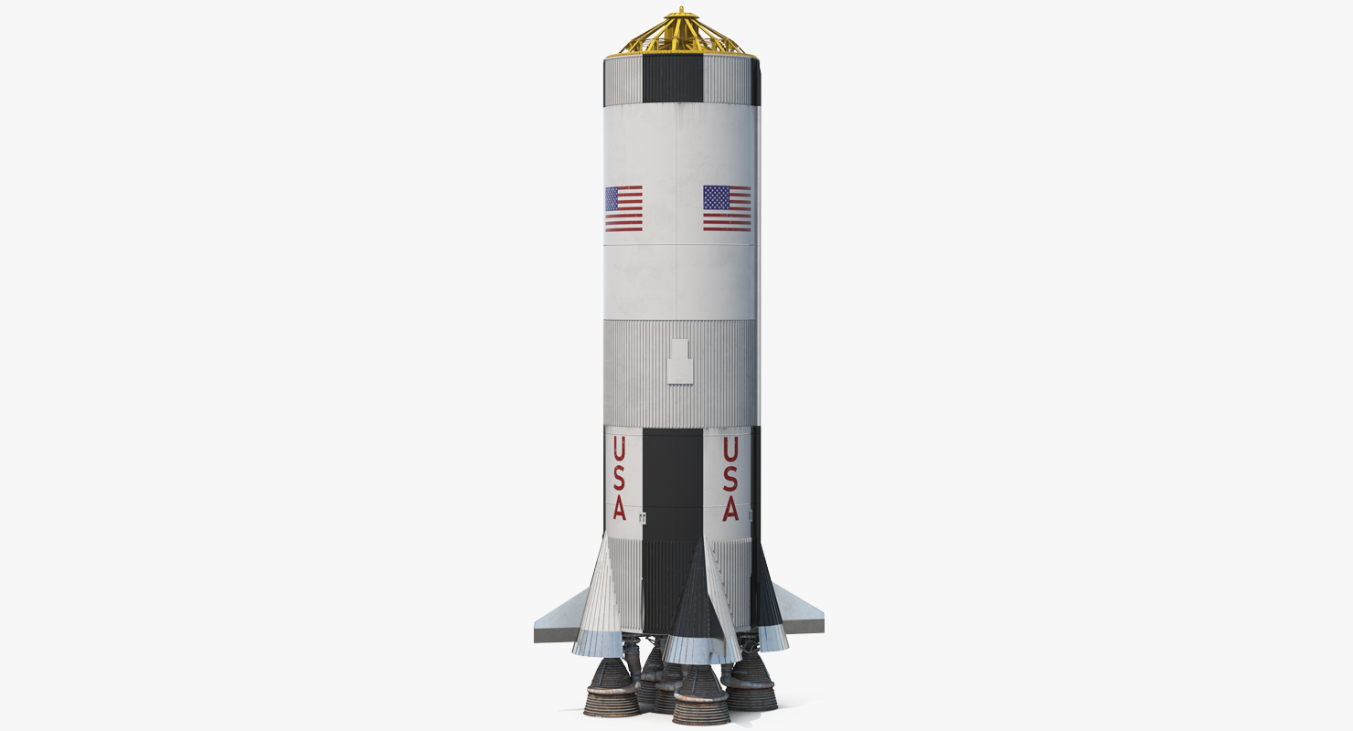 S-IC First Stage Saturn V Rocket 3D