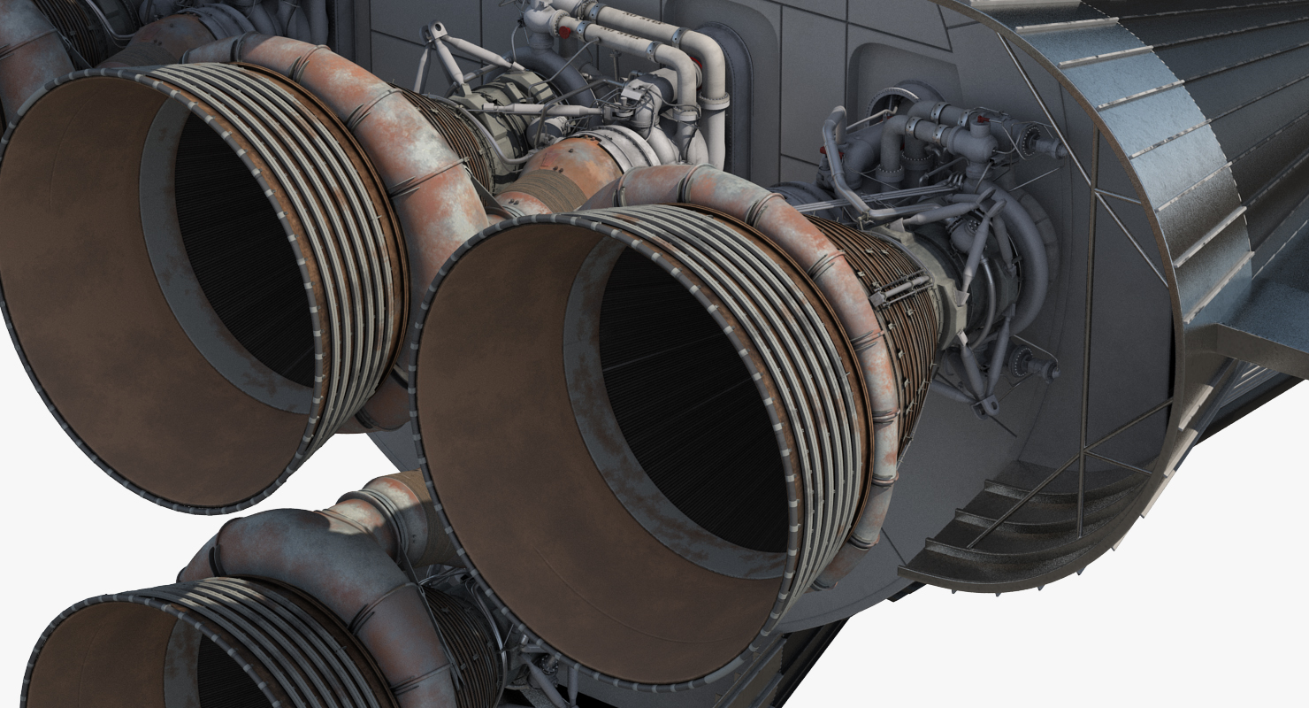 S-IC First Stage Saturn V Rocket 3D