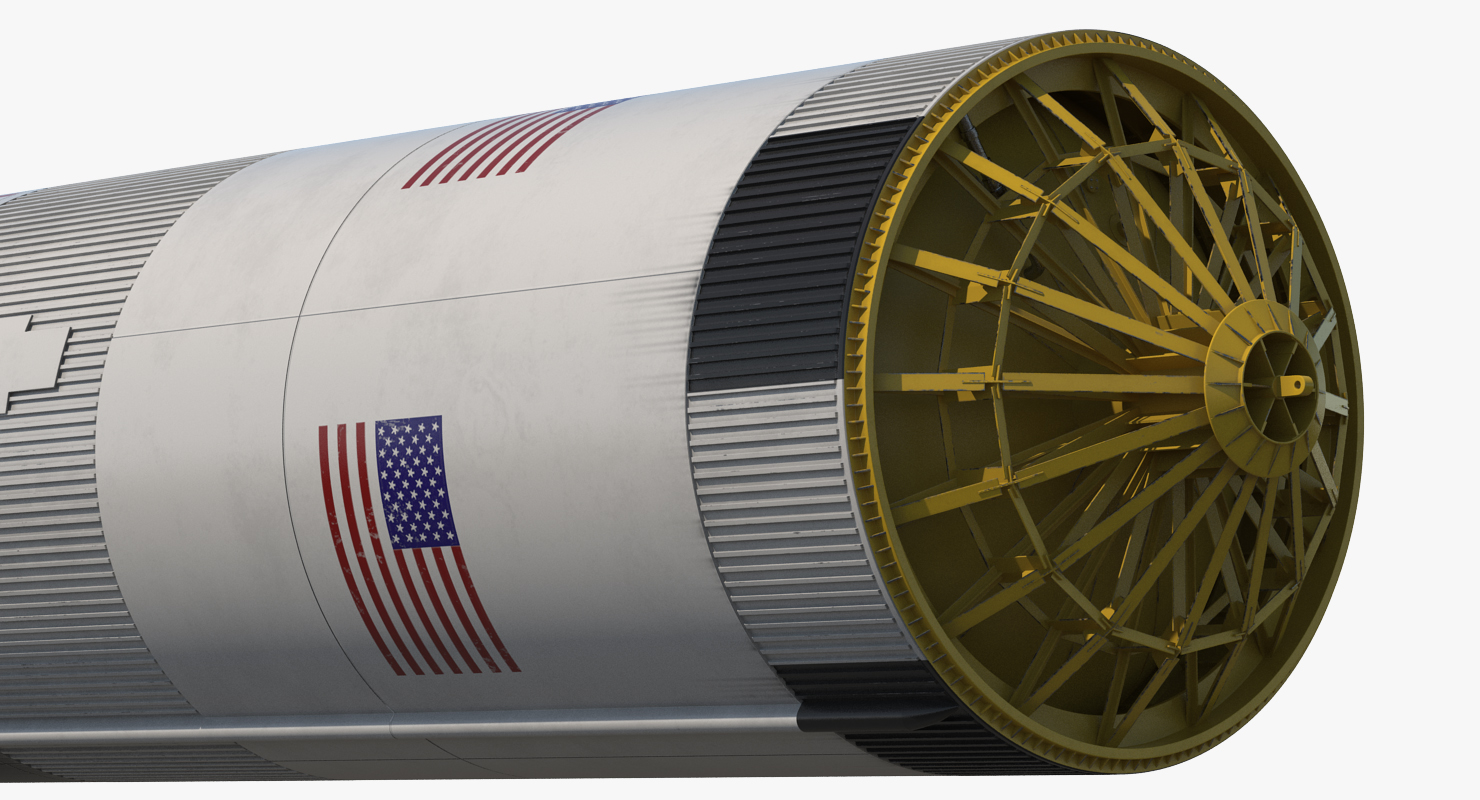 S-IC First Stage Saturn V Rocket 3D